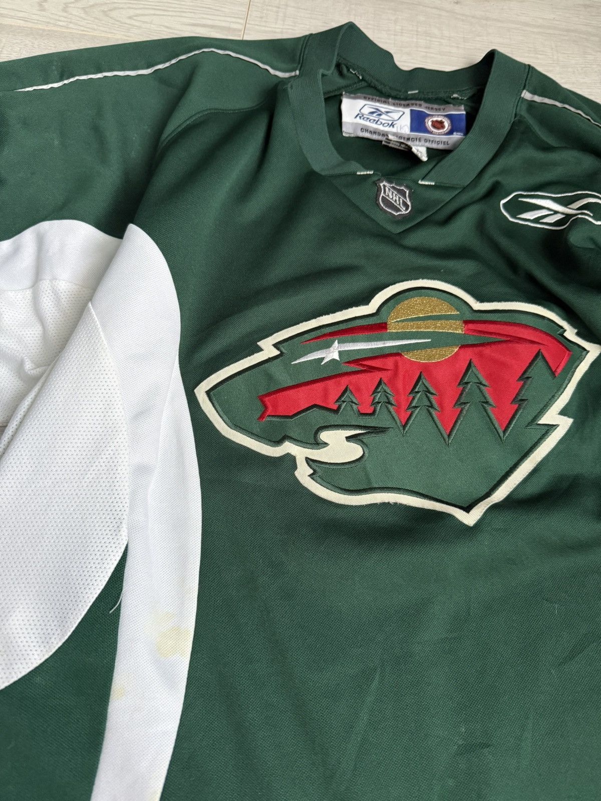 Ccm Vintage Minnesota Wild hockey jerseys Reebok shirt Size US L / EU 52-54 / 3 - 3 Thumbnail