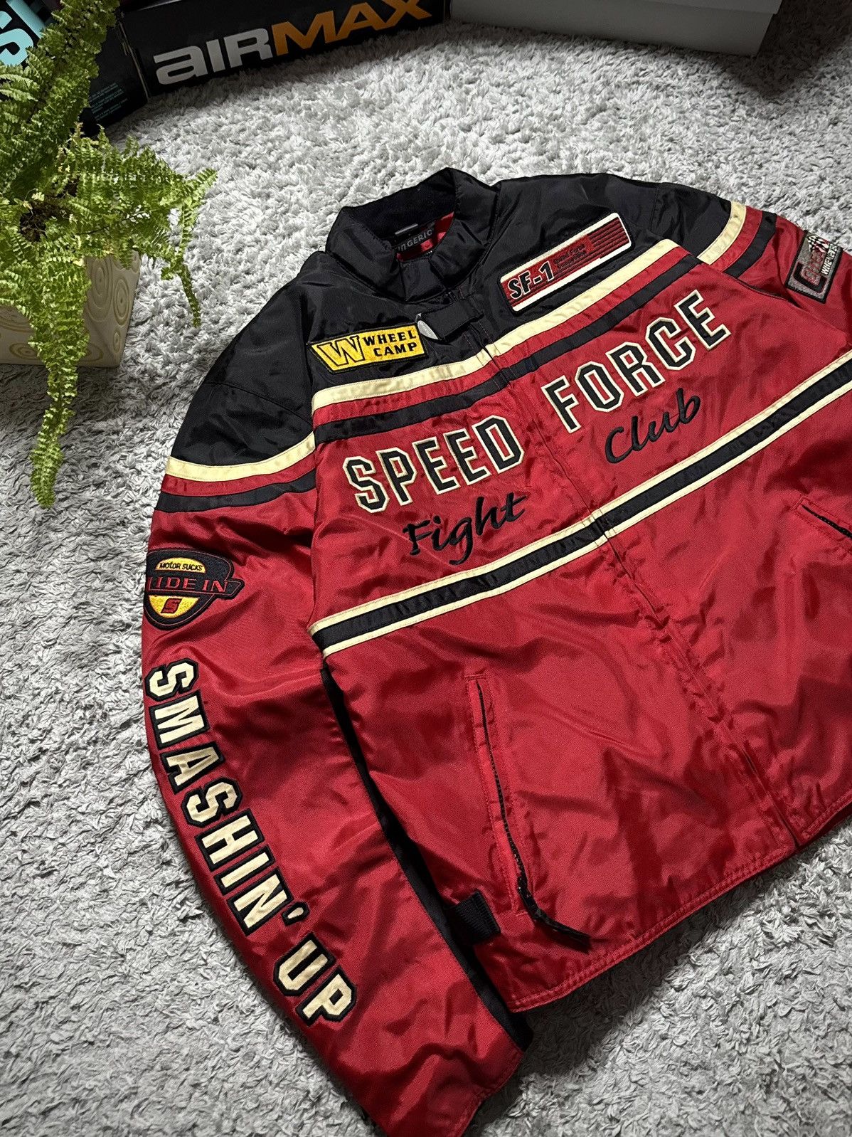 Japanese Brand 00s Moto Bike Jacket Speed Force Vintage Racing Big Logo Size US L / EU 52-54 / 3 - 4 Thumbnail