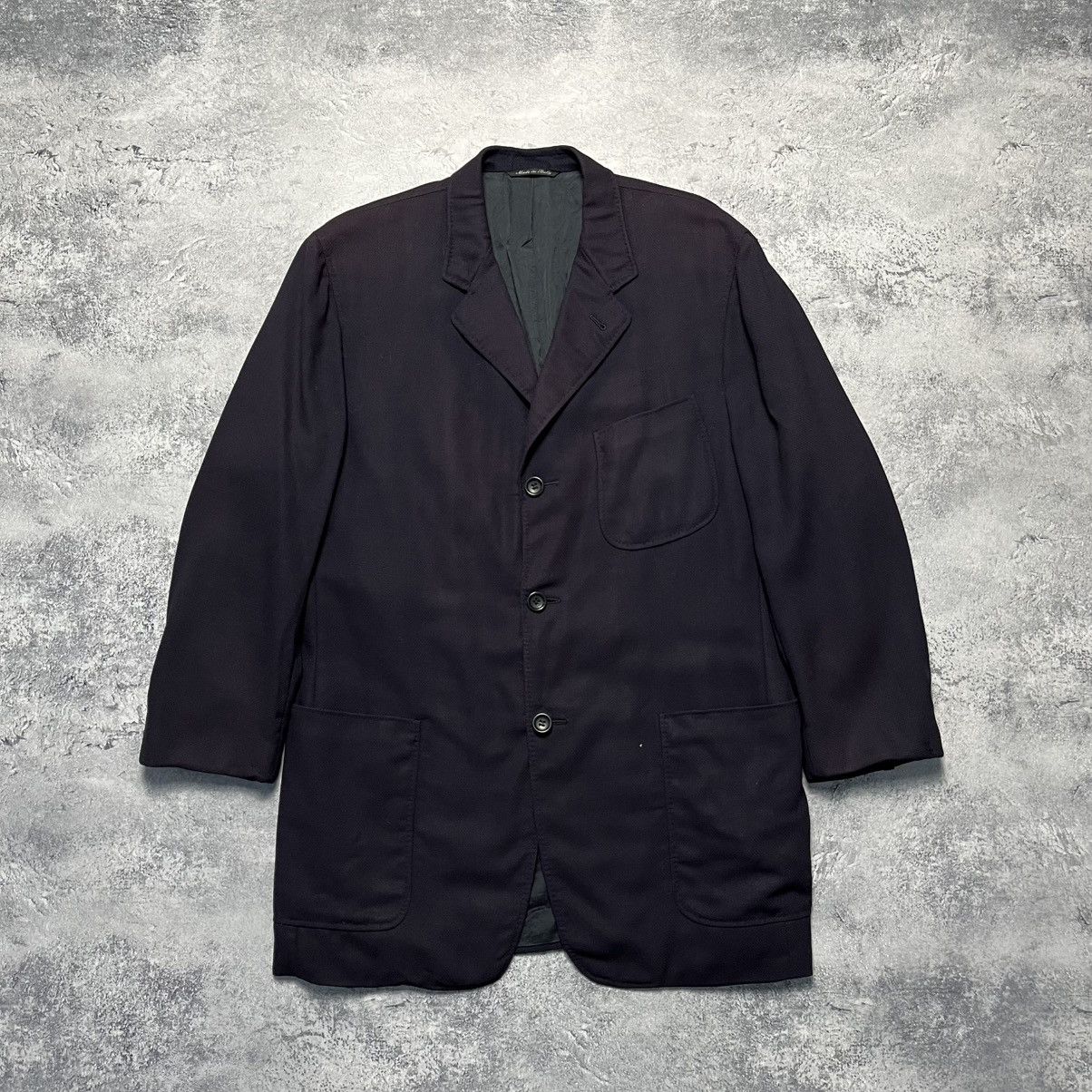 Canali Vintage Canali Blue Wool Blazer Jacket Luxury Classic Formal Size 50R - 1 Thumbnail