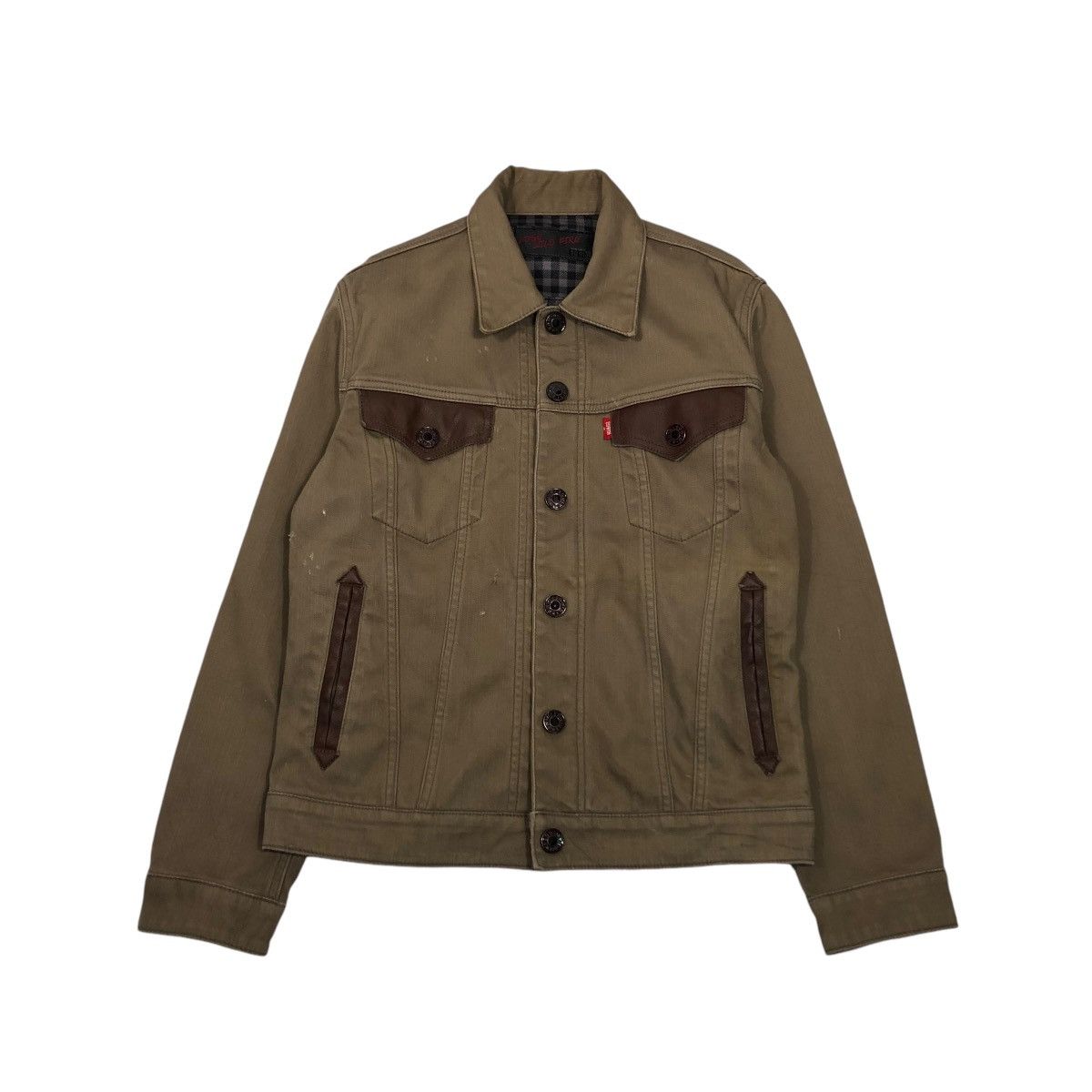 Edwin × Japanese Brand 🔥CROPPED BIKER JACKET EDWIN LEATHER PARTS POCKET Size US M / EU 48-50 / 2 - 1 Thumbnail