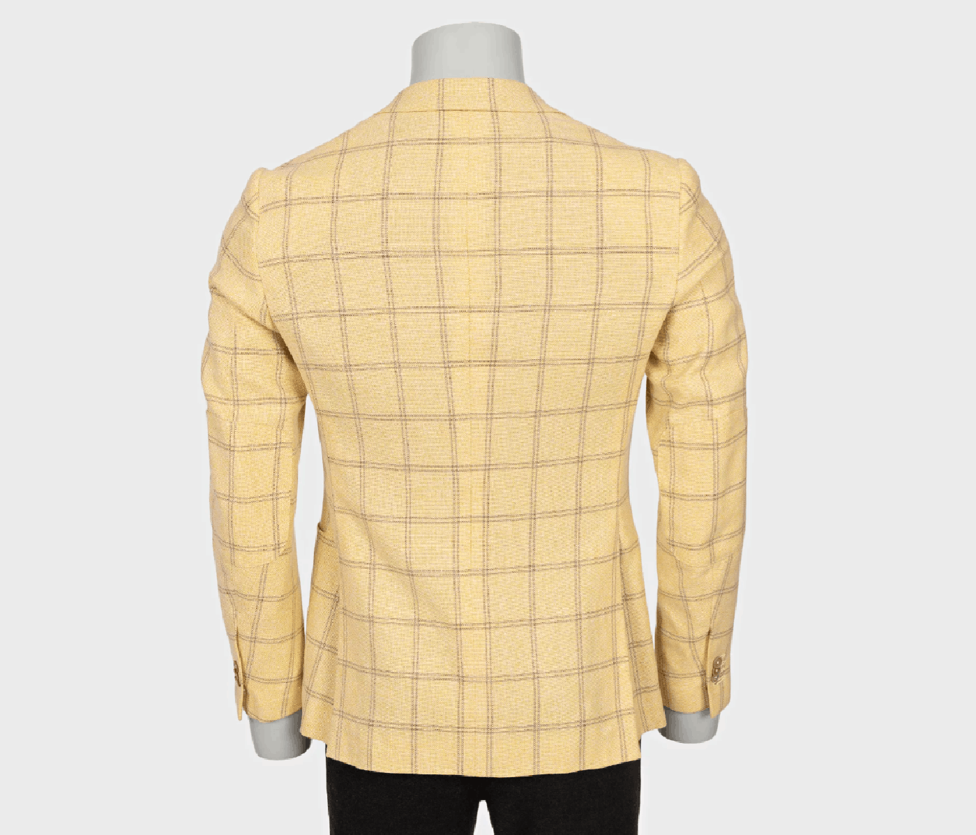 Isaia Isaia Yellow Check Blazer Wool Silk Linen Jacket IT48 Size 48L - 3 Thumbnail