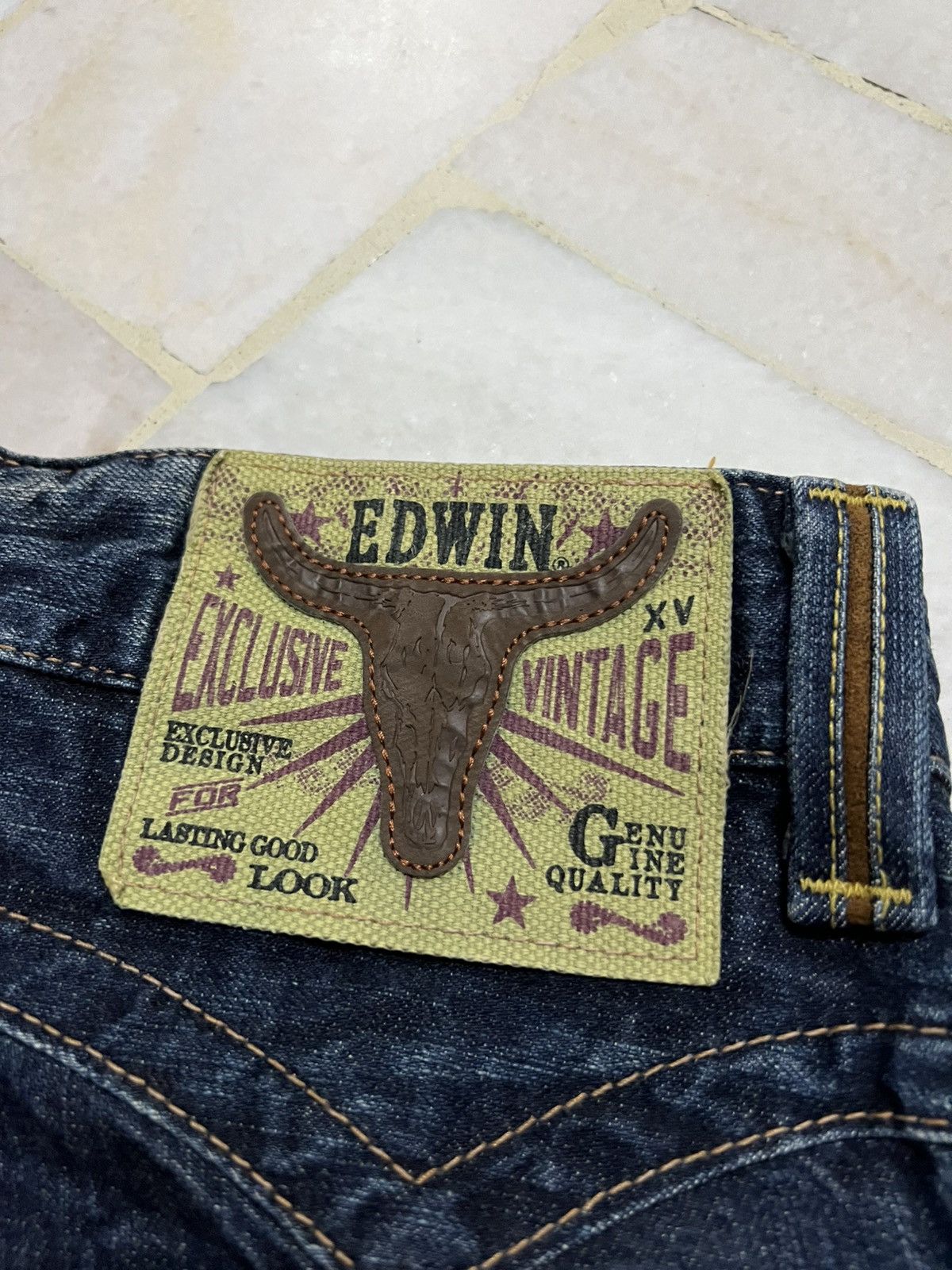 Edwin 💥Rare💥Edwin Exclusive Vintage Buffalo Head Jeans Size US 30 / EU 46 - 18 Thumbnail