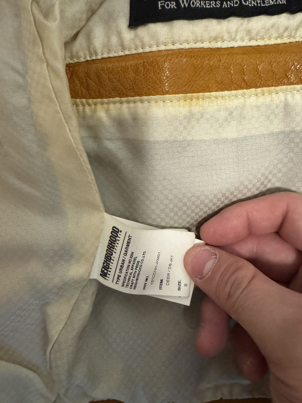 Neighborhood Neighborhood Tan Leather Jacket Size US S / EU 44-46 / 1 - 4 Thumbnail