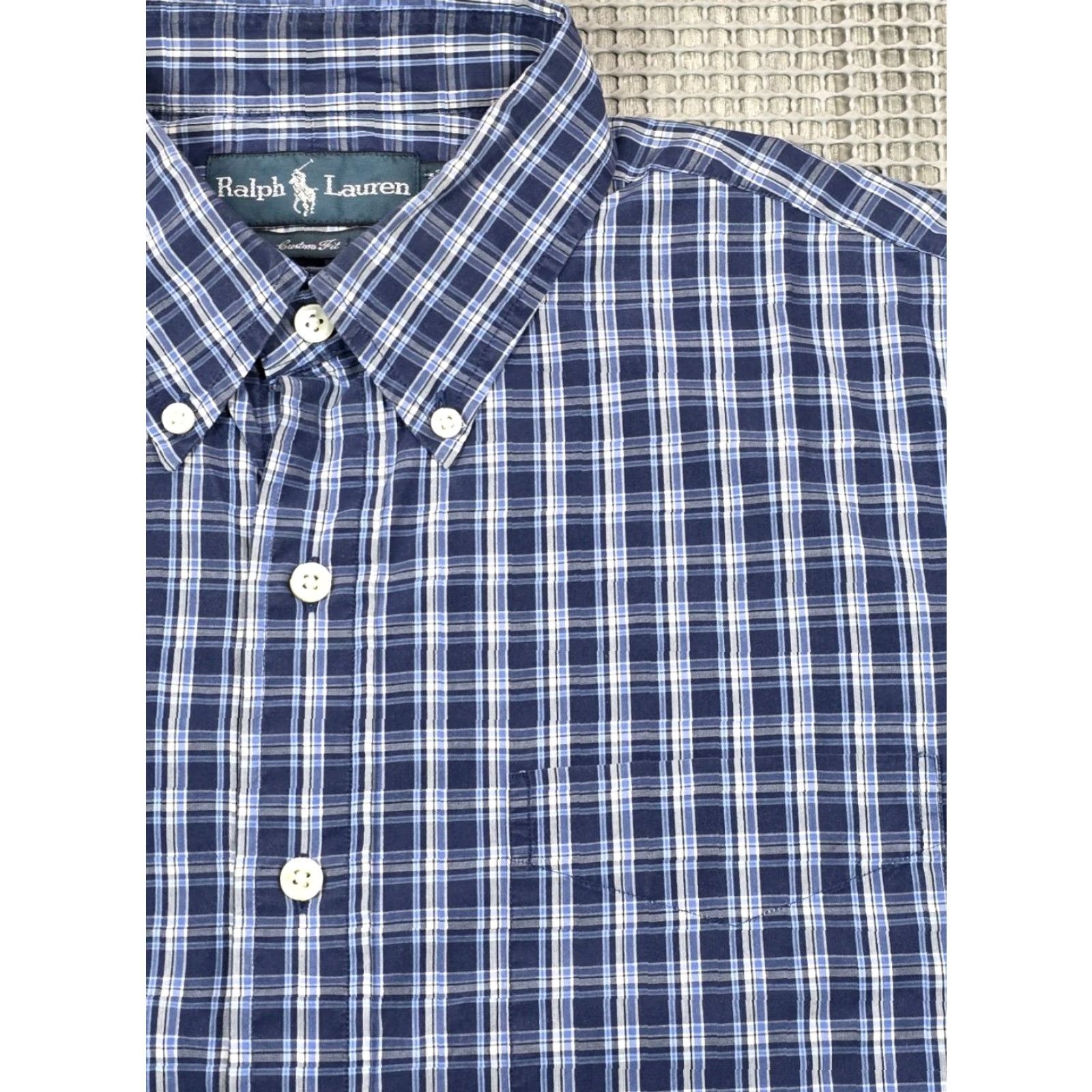 Polo Ralph Lauren VINTAGE Polo Ralph Lauren Button-Up Shirt Men L Blue Plaid Classic Fit Long Sleeve Polo Ralph Lauren Blaire Size US L / EU 52-54 / 3 - 4 Thumbnail