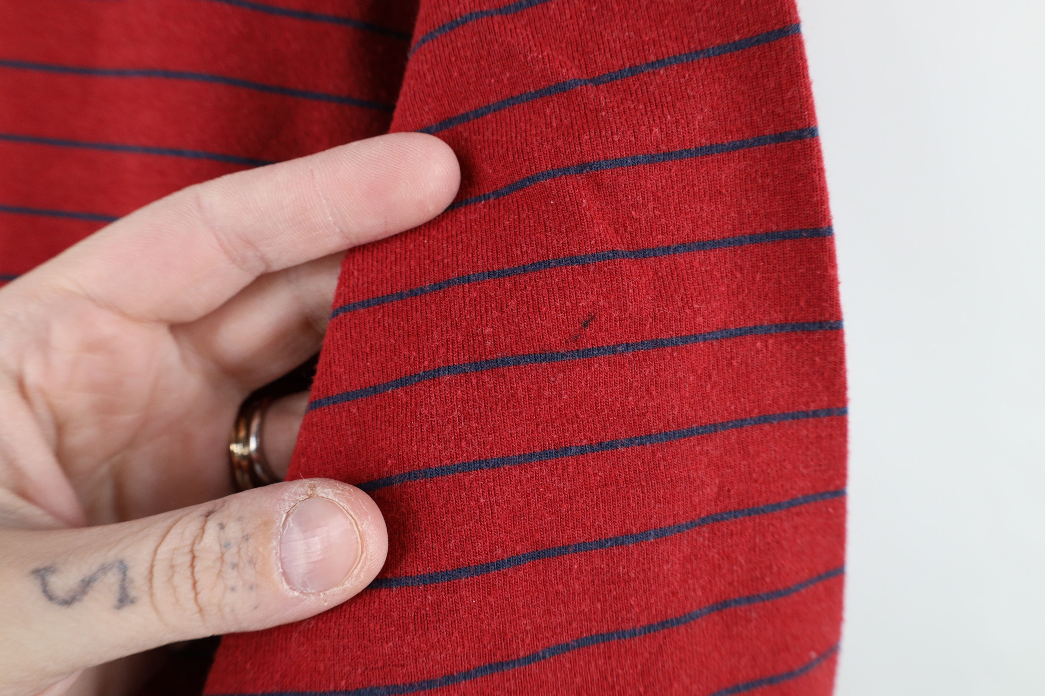 Vintage Vintage 90s Streetwear Striped Short Sleeve T-Shirt Red Size US M / EU 48-50 / 2 - 4 Thumbnail