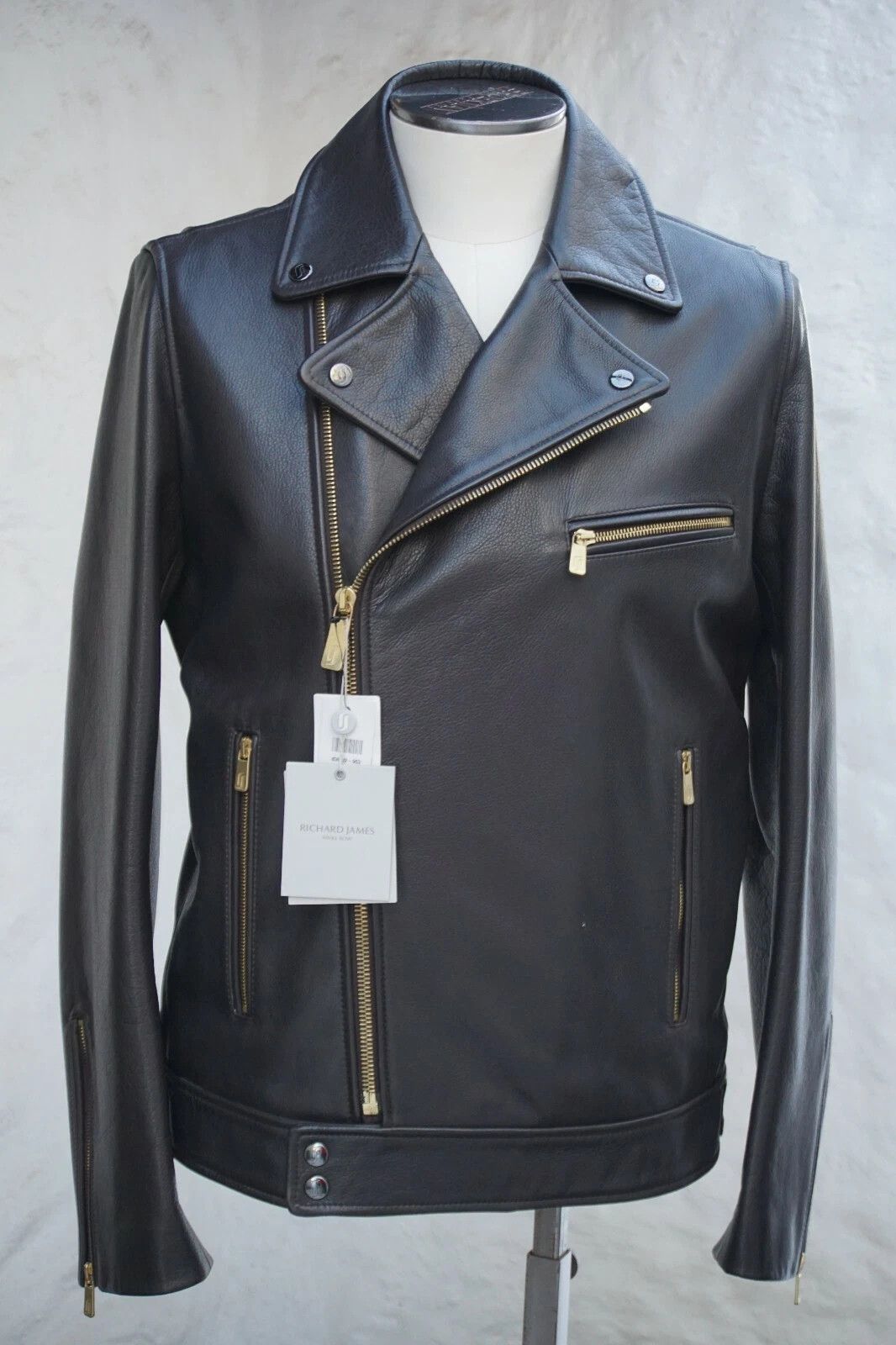 Richard James NWT Richard James Savile Row Brown Leather Biker jacket L Size US L / EU 52-54 / 3 - 1 Thumbnail