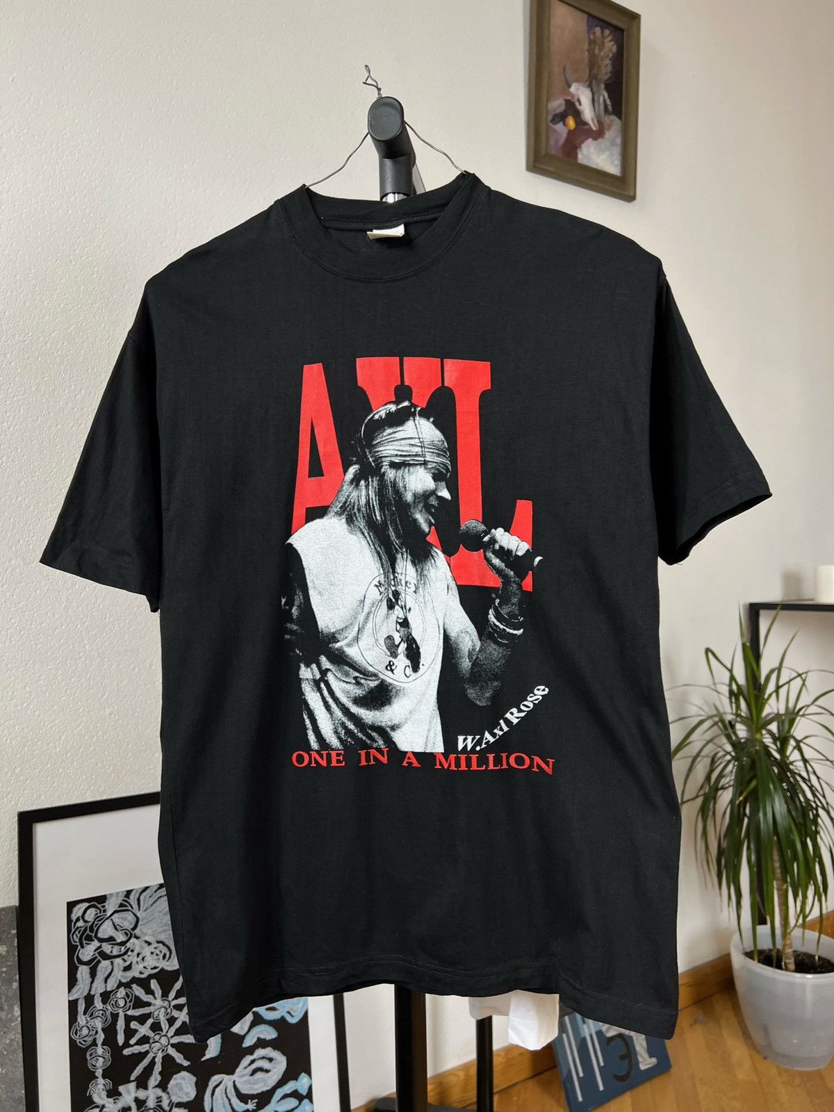 Band Tees × Vintage Vintage 90s Guns N Roses Axl Rose Tee (Faith no More) Size US XL / EU 56 / 4 - 1 Thumbnail