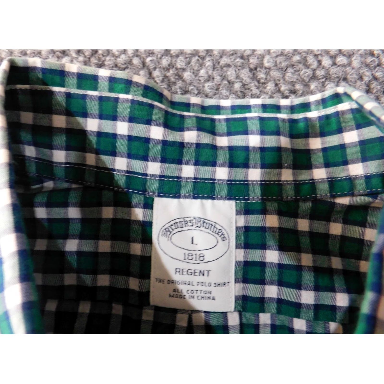 Brooks Brothers Brooks Brothers Shirt Large Green Plaid Button Down Regent Classic Business Mens Size US L / EU 52-54 / 3 - 5 Thumbnail