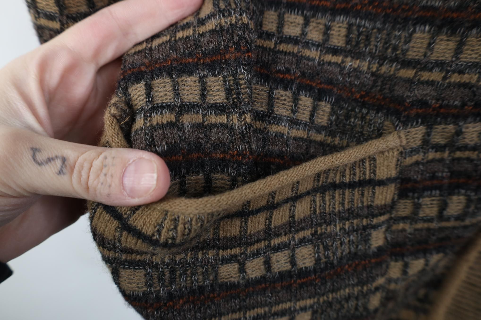 Vintage Vintage 90s Coogi Style Earth Tone Collared Cardigan Sweater Size XL / US 12-14 / IT 48-50 - 10 Thumbnail