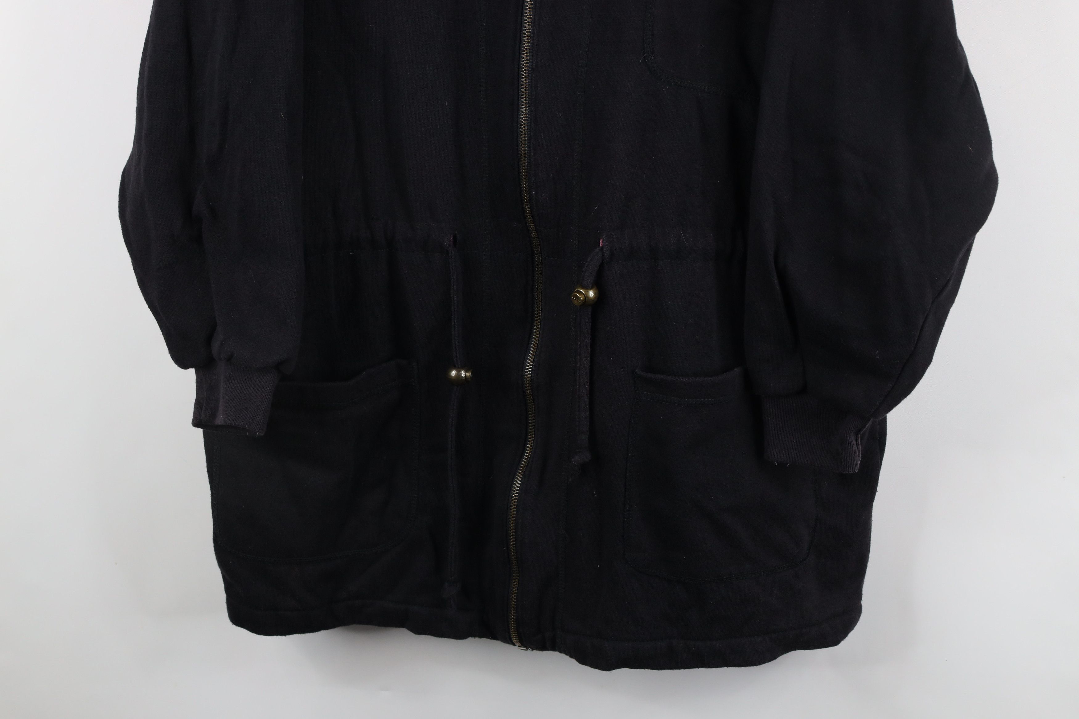 Vintage Vintage 90s Streetwear Lined Hooded Sweatshirt Parka Jacket Size L / US 10 / IT 46 - 3 Thumbnail
