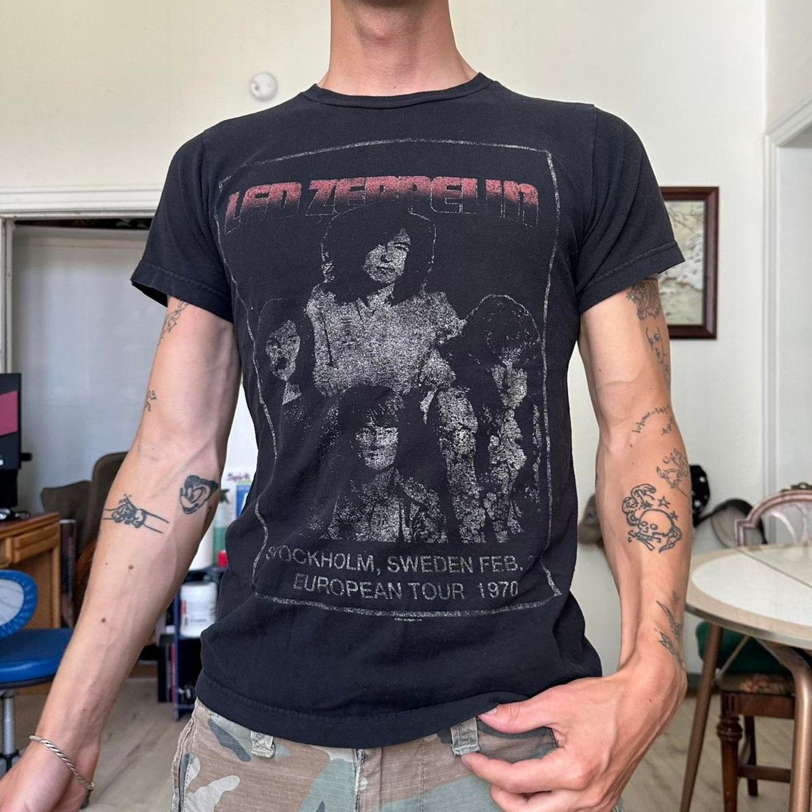 Band Tees × Vintage Vintage 00s Led Zeppelin Punk Band Tee Size US S / EU 44-46 / 1 - 2 Thumbnail