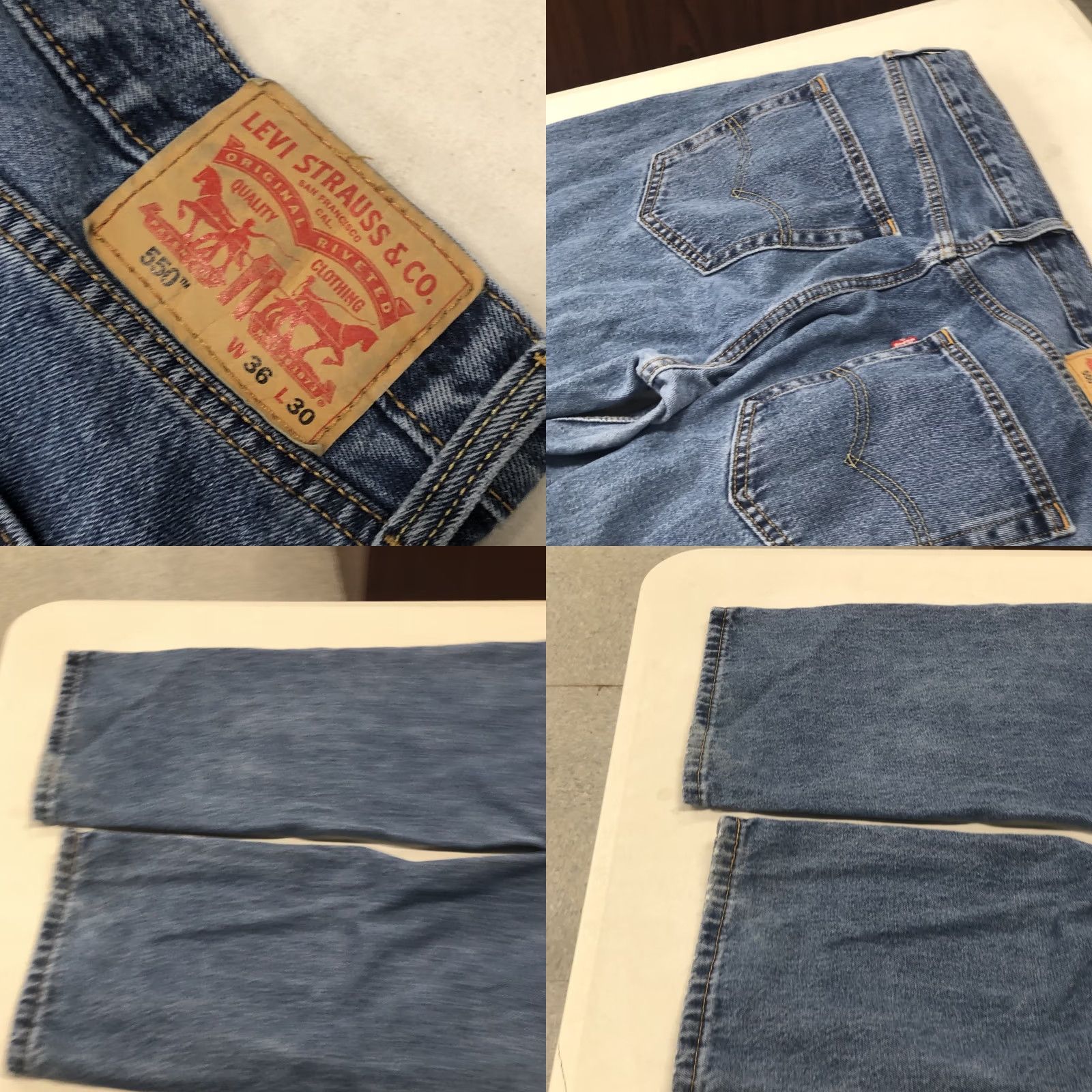 Levi's Levi's 550 Jeans Men's 36x29 Blue Medium Wash Straight Leg Regular Fit Patch Needs A Patch Size US 36 / EU 52 - 8 Thumbnail