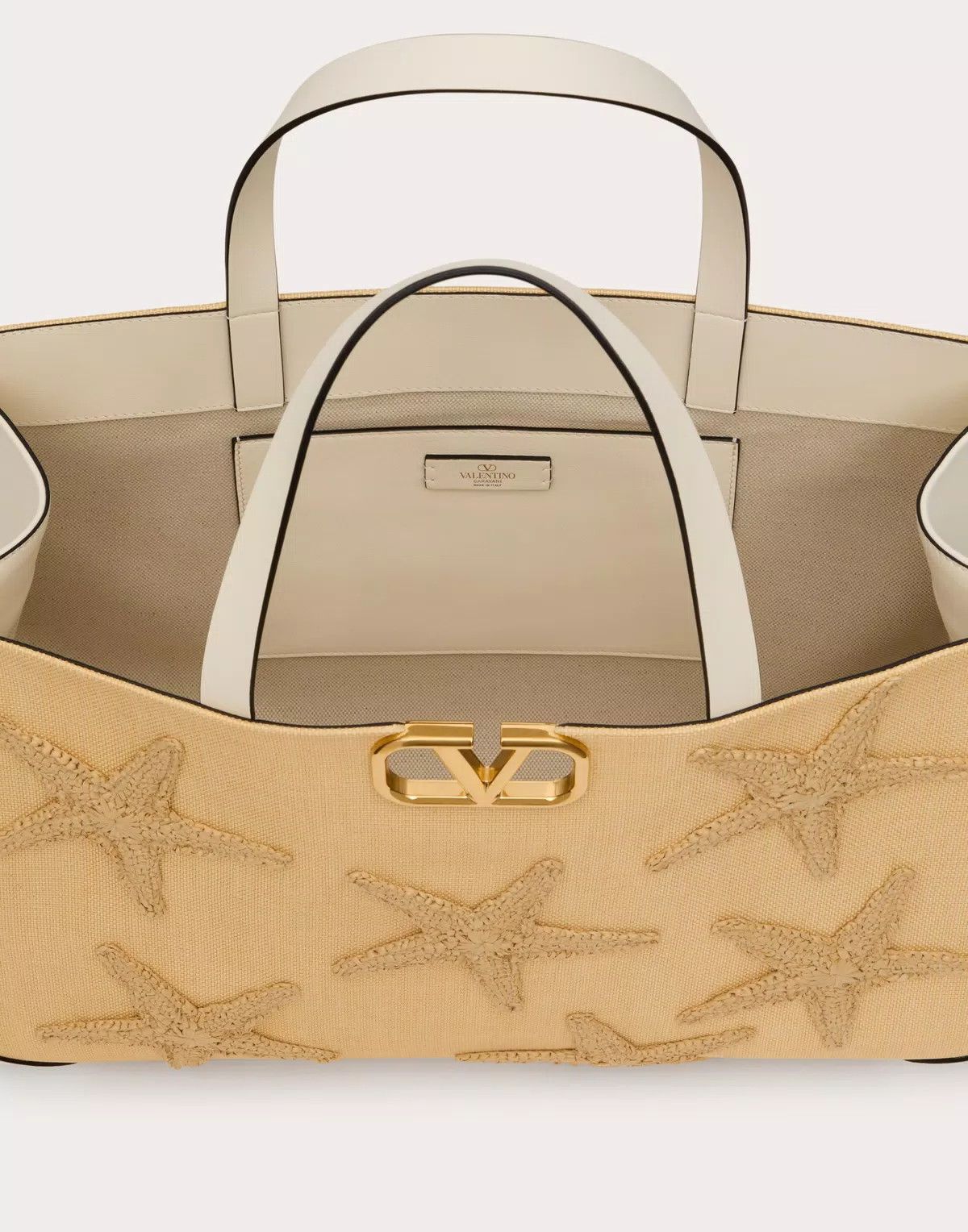 Valentino oc11z0725 Size:OS/Handbag In Raffia With Embroidery in Beige Size ONE SIZE - 6 Thumbnail