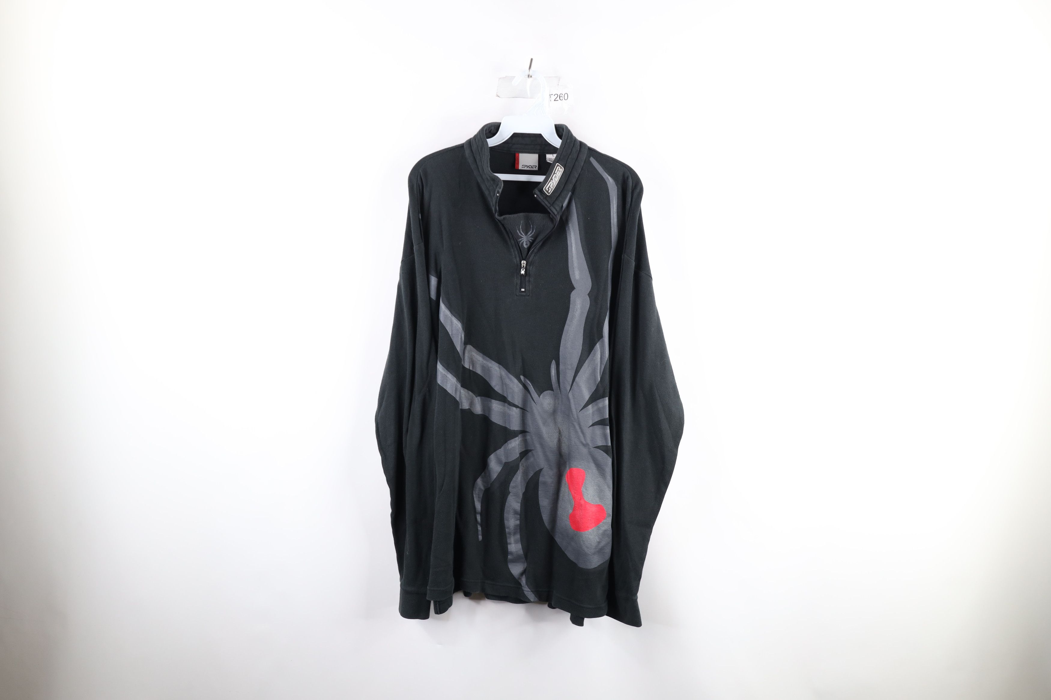 Spyder × Vintage Vintage 90s Spyder Out Big Spider Logo Half Zip Sweater Size US L / EU 52-54 / 3 - 1 Thumbnail