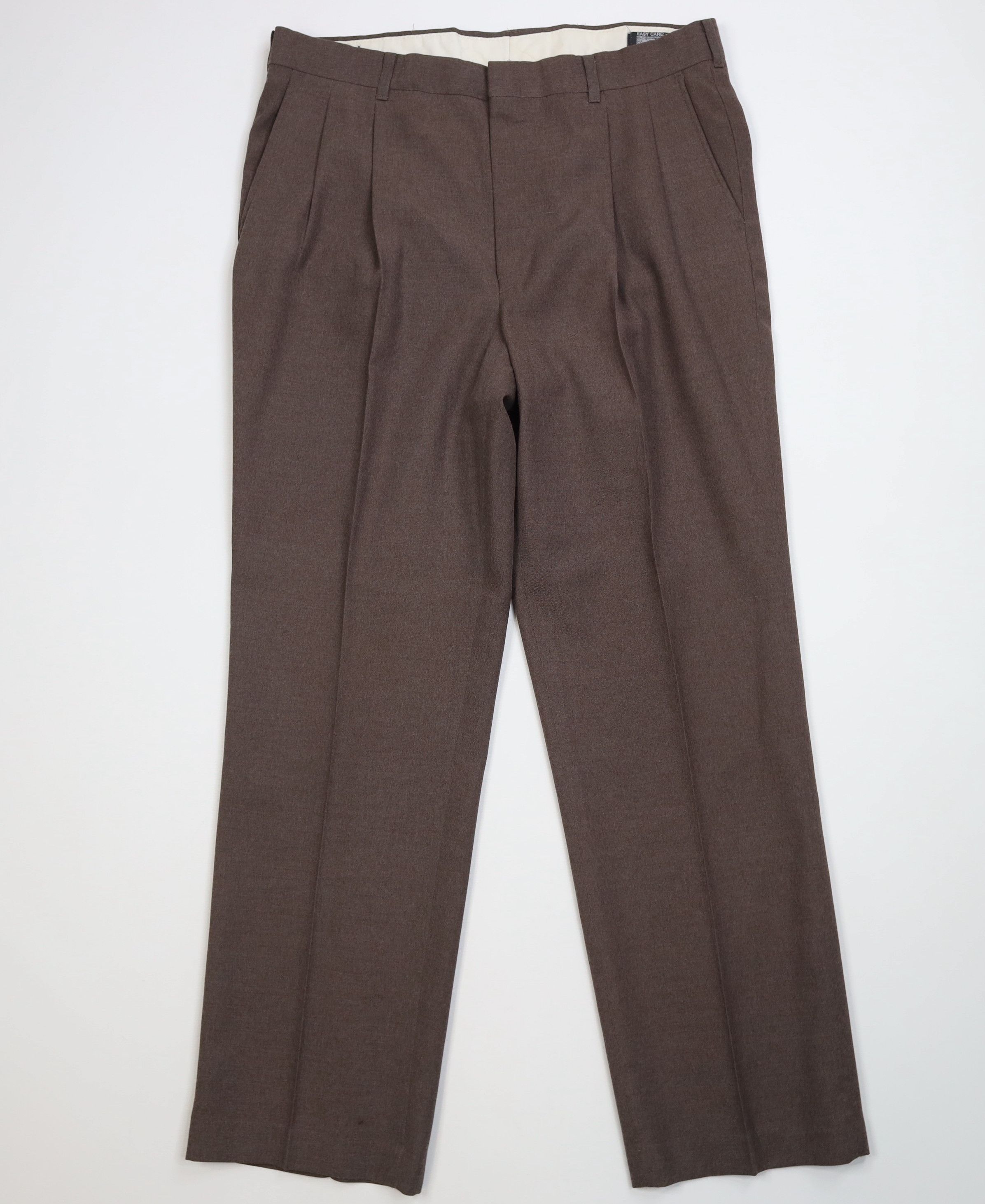 Vintage Vintage 70s Streetwear Wool Blend Wide Leg Chino Pants USA Size US 34 / EU 50 - 1 Thumbnail