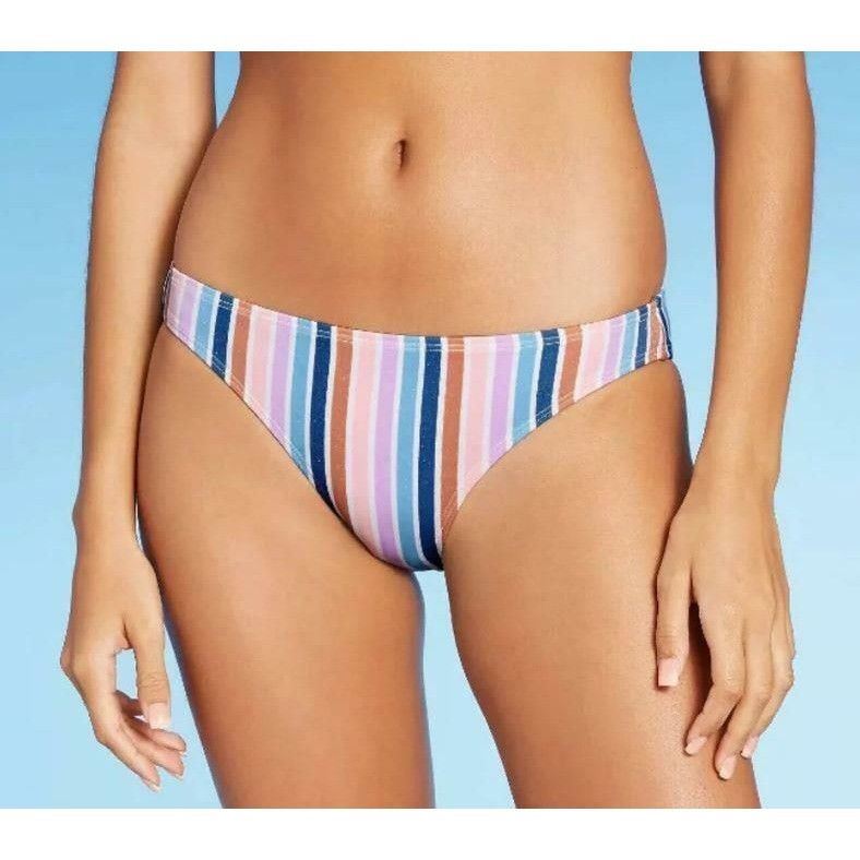 Other Xhilaration Womens Stripe Hipster Bikini Bottom Swimwear 14W Size ONE SIZE - 1 Thumbnail