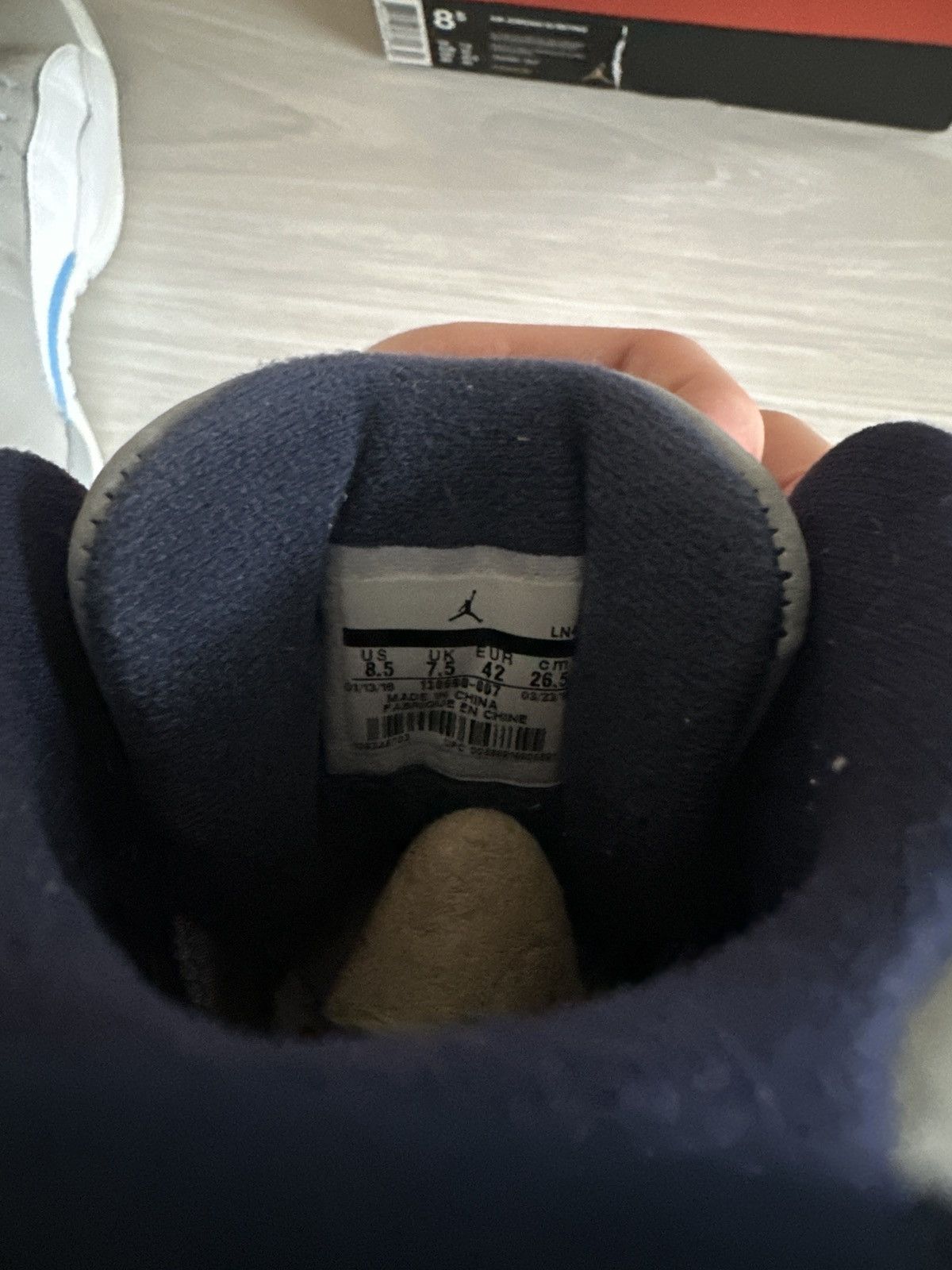 Jordan Brand Jordan 12 Grey University Blue Size US 8.5 / EU 41-42 - 7 Thumbnail