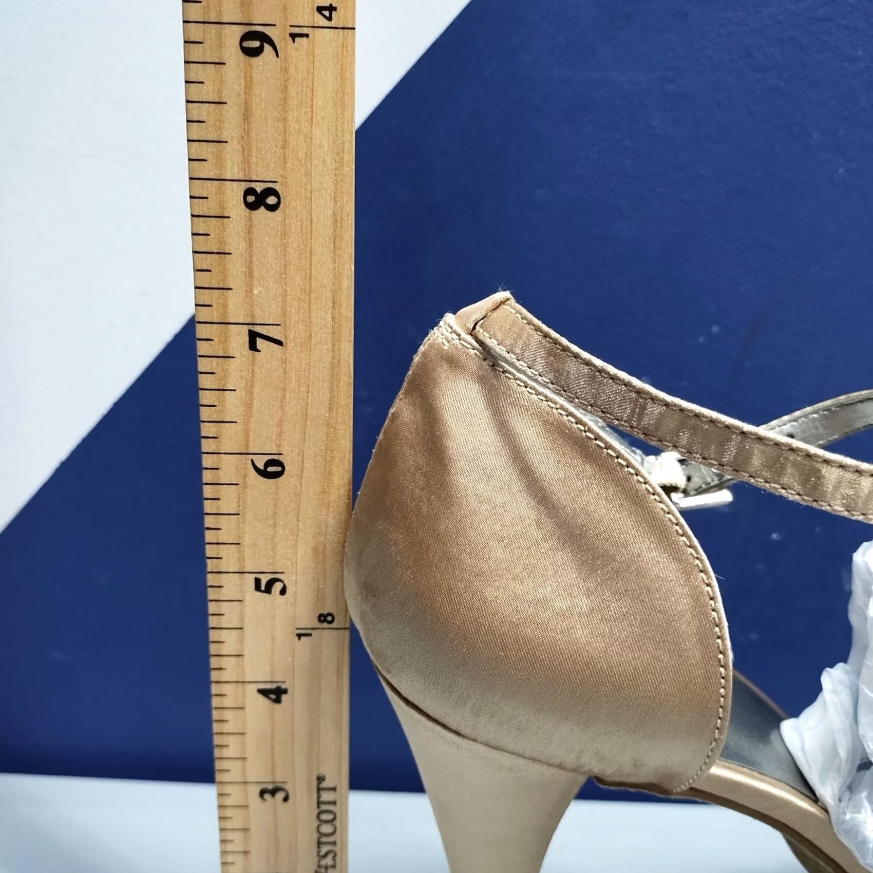 Guess G By GUESS Glucosa Pump Heels Womens US 10M Gold Stiletto Lightweight Open Toe Size US 10 / IT 40 - 7 Thumbnail