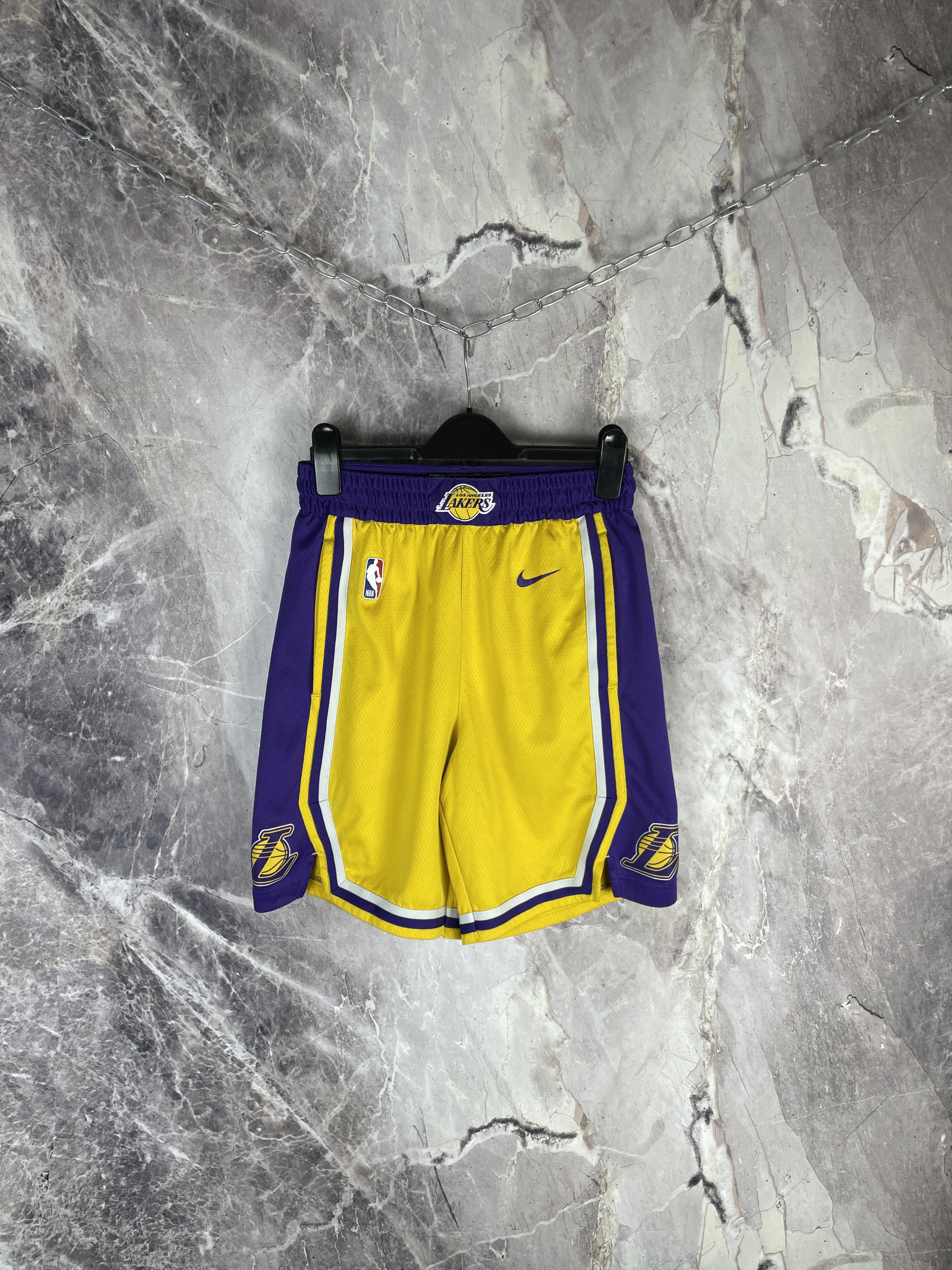 Nike Nike LA Lakers NBA Dri-Fit Basketball Shorts Yellow Size US 30 / EU 46 - 1 Thumbnail
