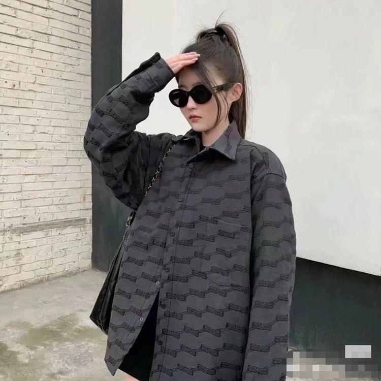 Balenciaga Balenciaga Monogram Padded Overshirt Size US L / EU 52-54 / 3 - 3 Thumbnail