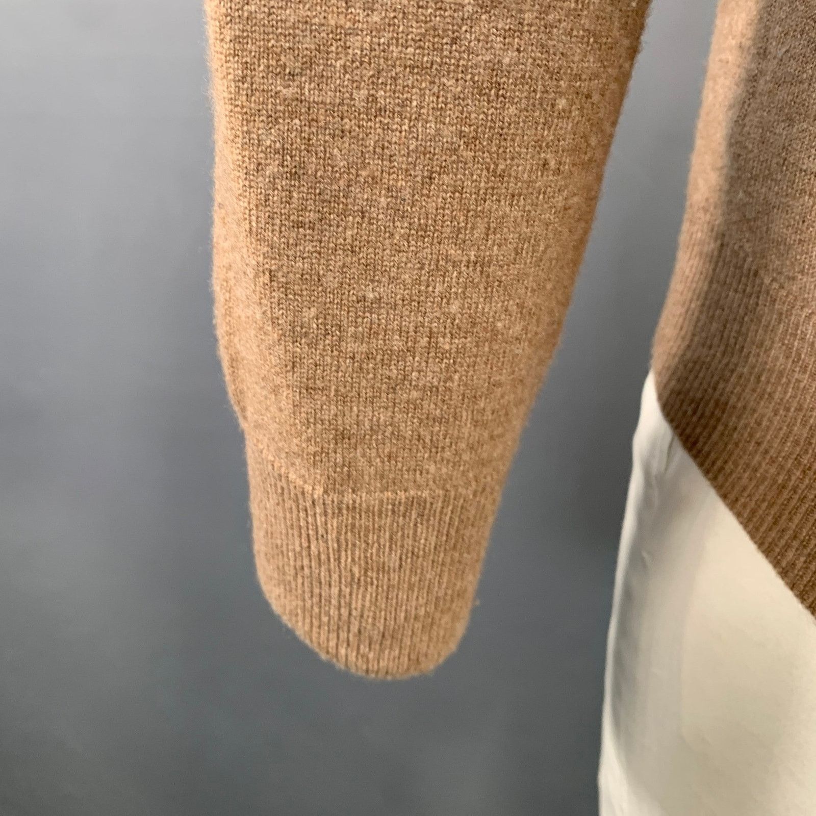 Maison Margiela MAISON MARTIN MARGIELA Camel Cashmere V-Neck Pullover Size US L / EU 52-54 / 3 - 5 Thumbnail