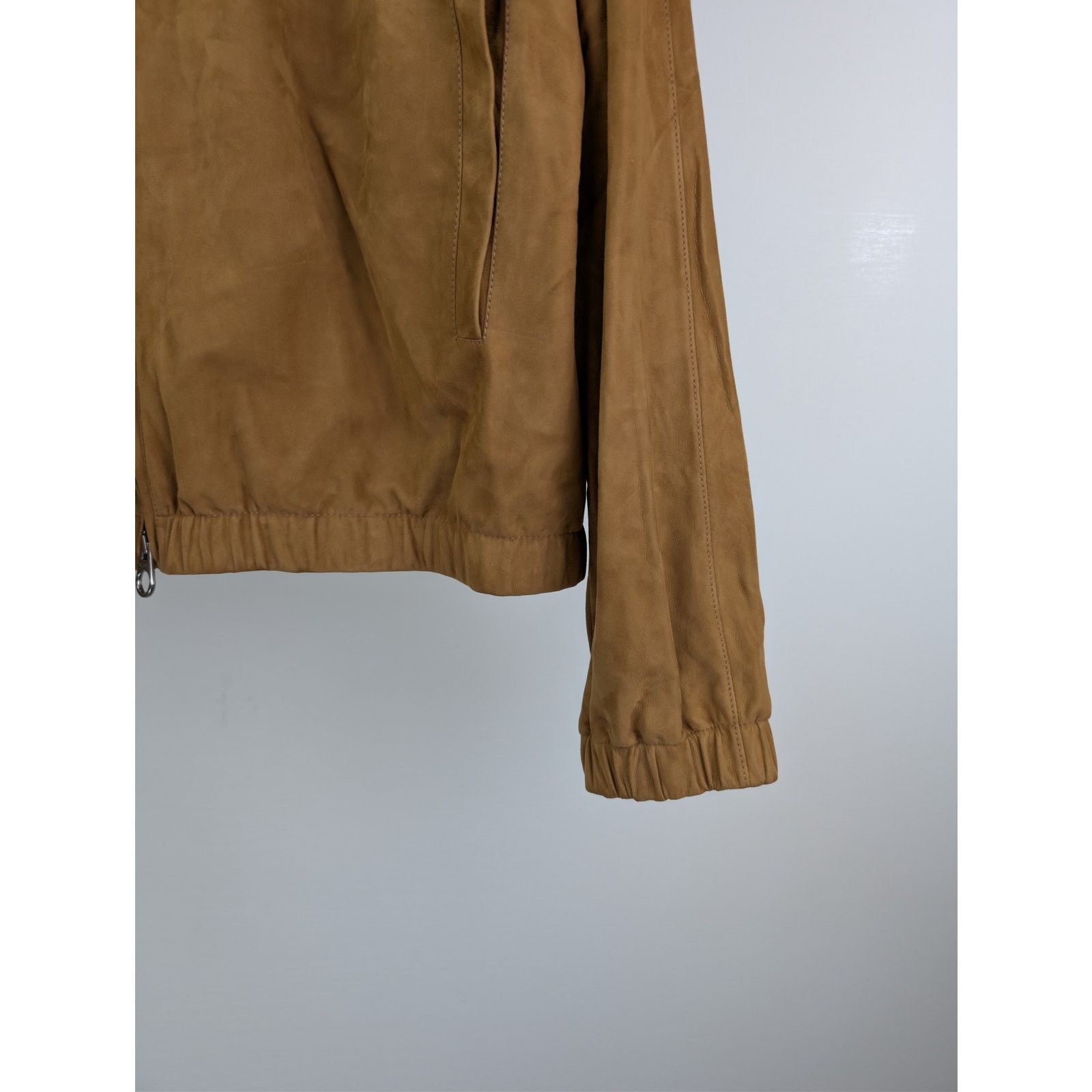 Loro Piana o1rshd1 Bomber Lowered Jacket in Camel Size US XL / EU 56 / 4 - 5 Thumbnail