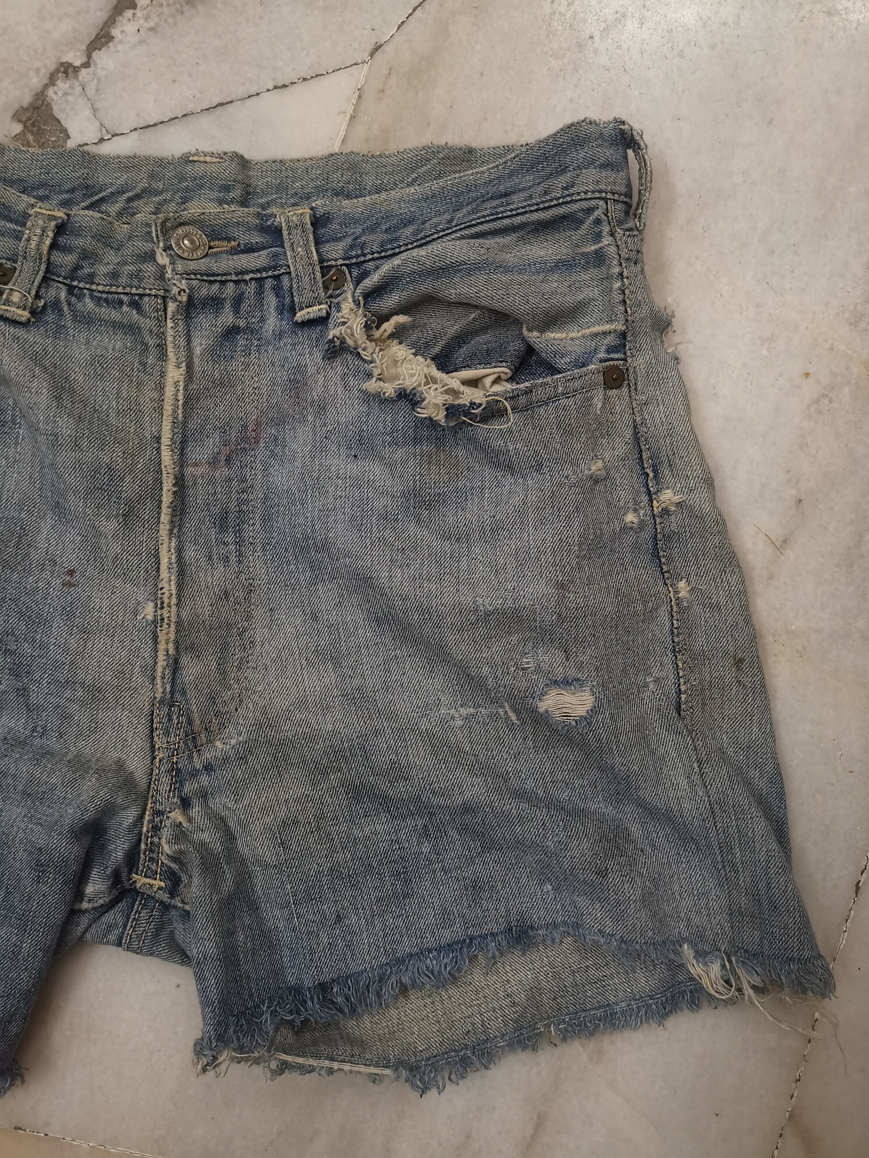 Levi's 50s Vtg Levis 501XX Stamped '... ' Button Hidden Rivets Size US 33 - 3 Thumbnail