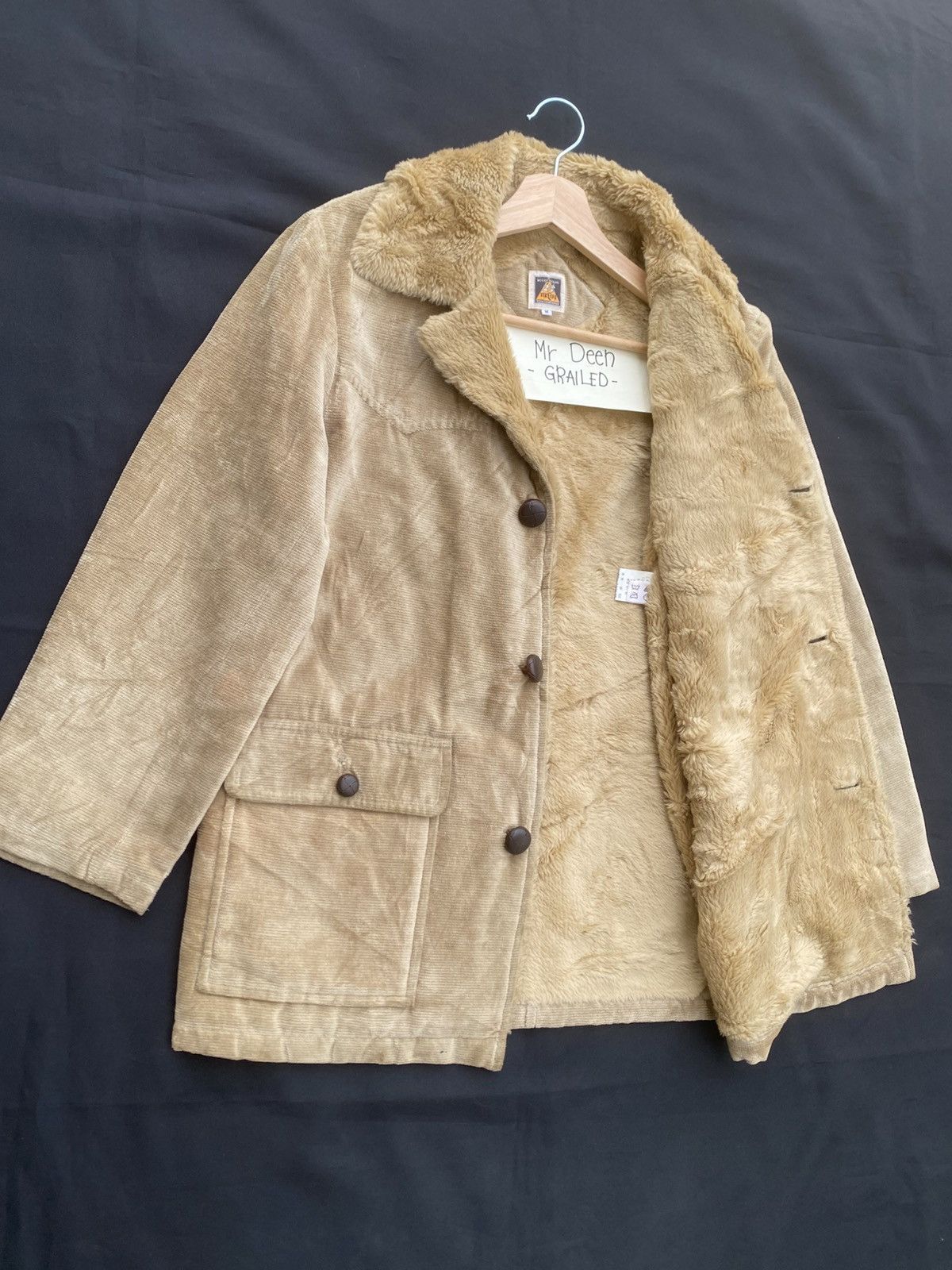The Real McCoy's Rare Vintage McCoy’s Shearling Jacket Mushroom Buttons Jckt Size US M / EU 48-50 / 2 - 9 Thumbnail