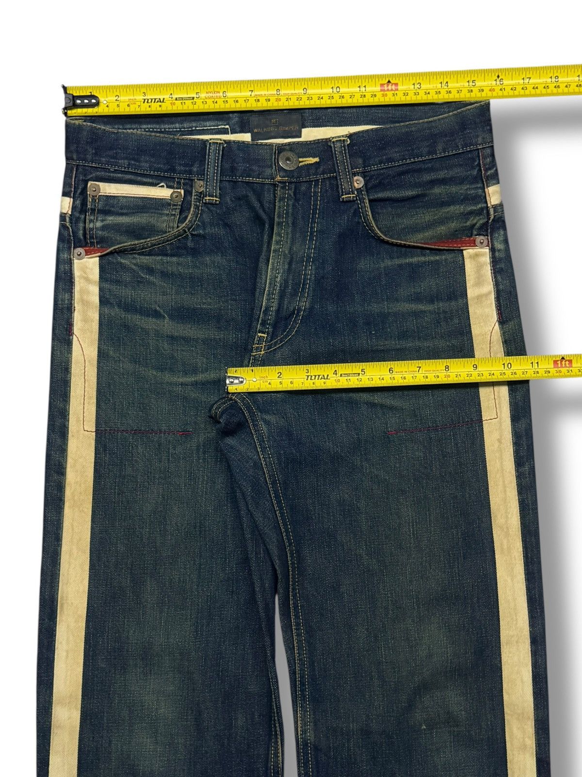 Hysteric Glamour Vintage Walking Jumper by Bobson Japanese Denim Side Stripe Size US 31 - 18 Thumbnail