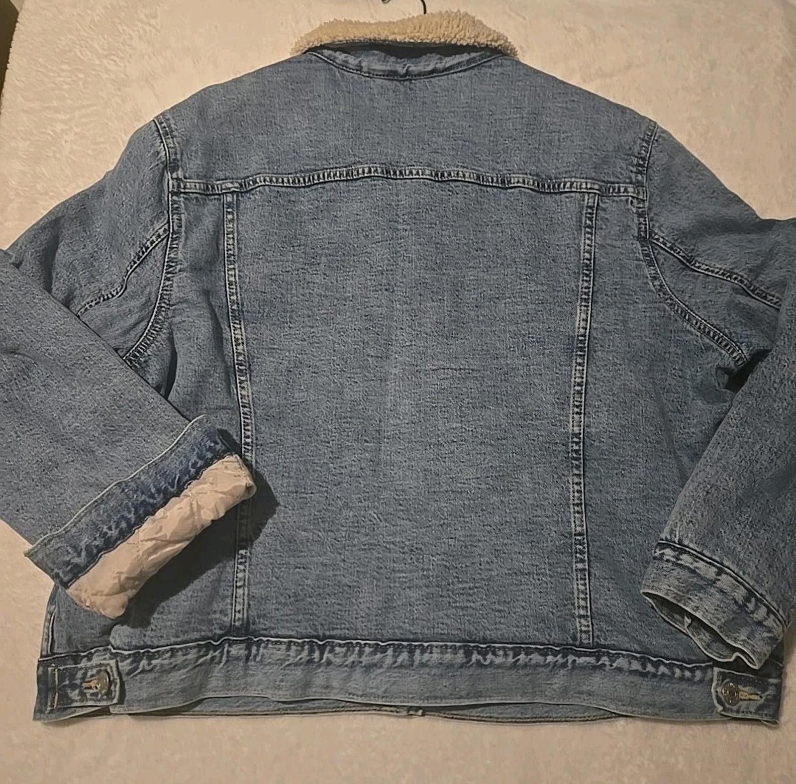 Gap GAP Denim Trucker Jacket Unisex XXL Sherpa Lined Coat Size XXL / US 16-18 / IT 52-54 - 4 Thumbnail