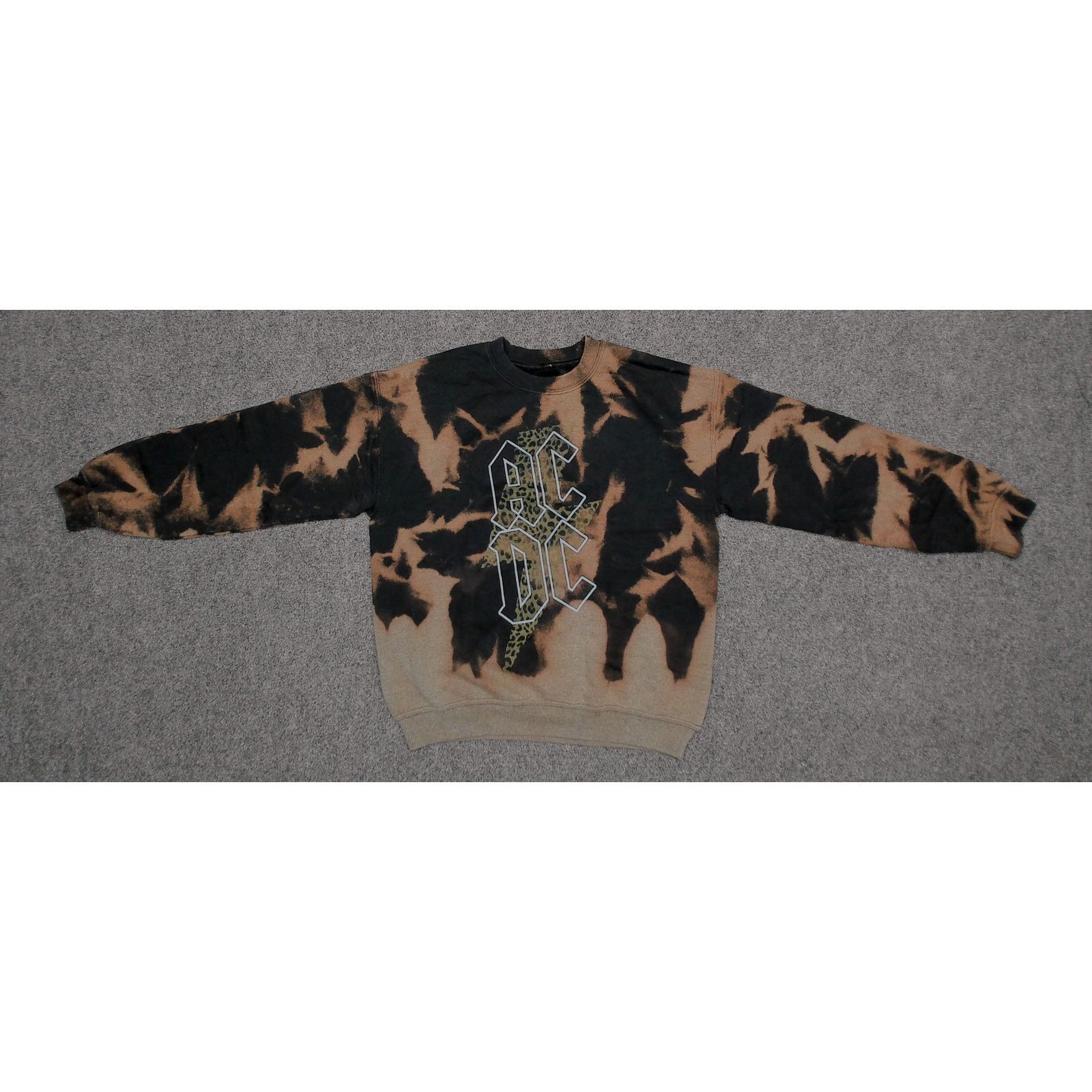 Other Reworked Bleach ACDC Leopard Lightning Bolt Sweatshirt Size L / US 10 / IT 46 - 5 Thumbnail