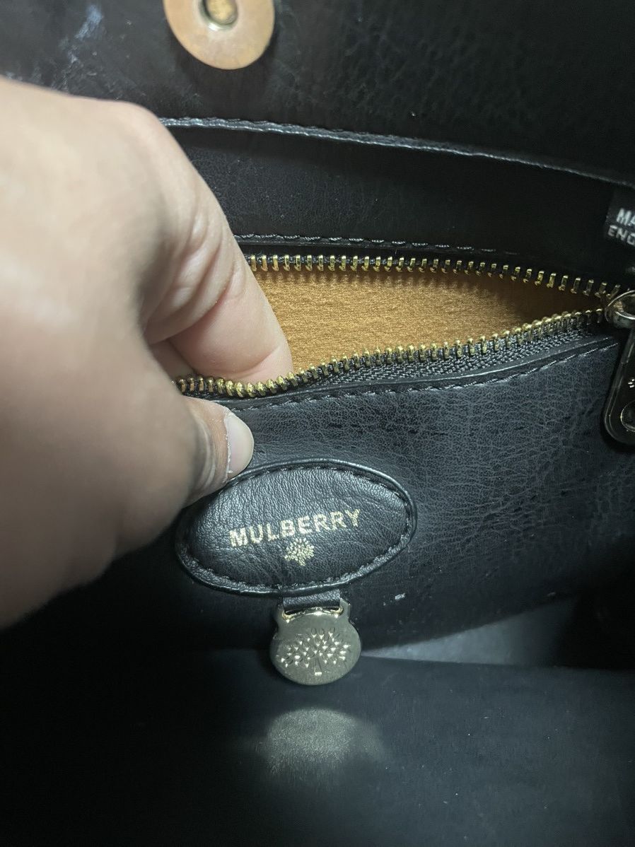 Designer × Mulberry Vintage Mulberry Leather shoulder hand bag With Zip Pouch Size ONE SIZE - 23 Thumbnail