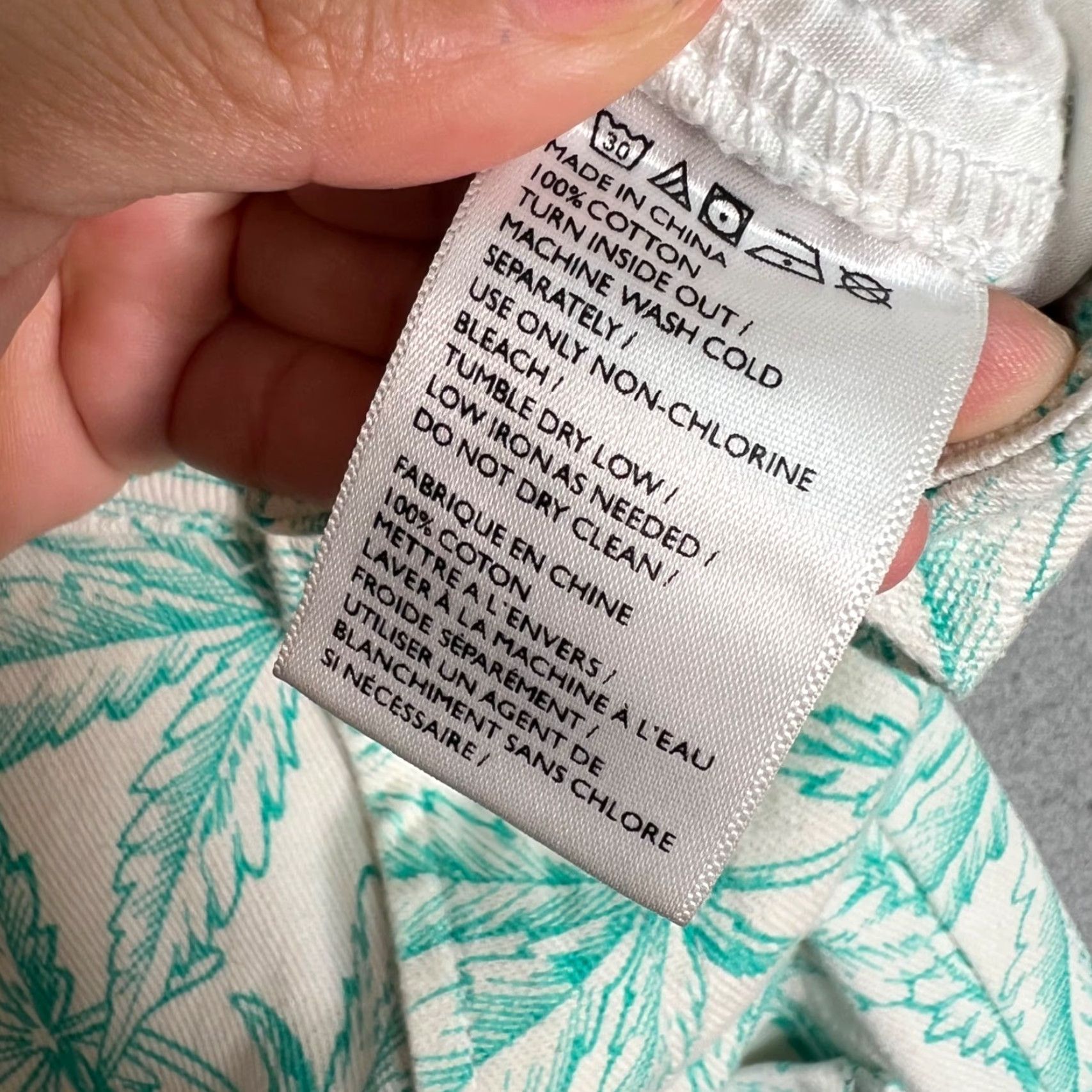 Bdg BDG Floral Print Pants Green White Cotton Ankle Adult Womens 25 Size 42" / US 20 - 4 Thumbnail