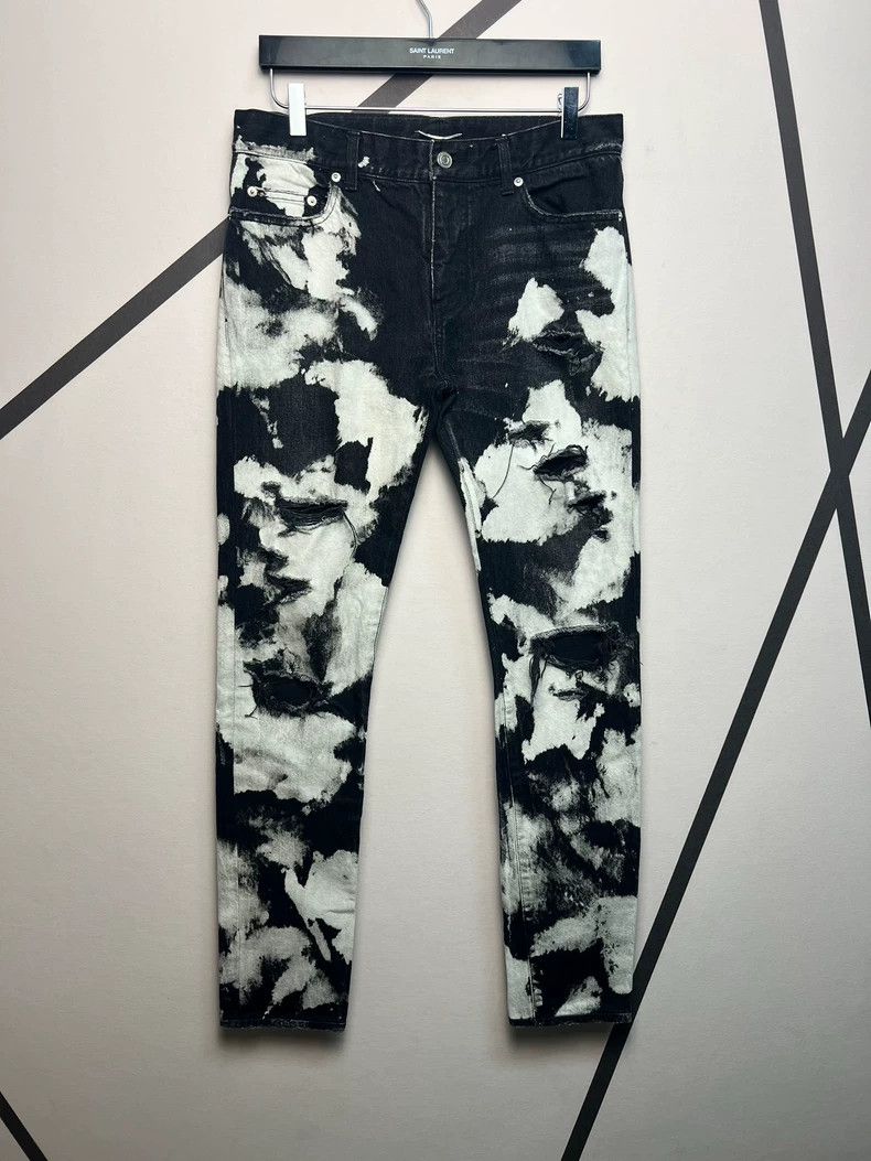 Yves Saint Laurent saint Laurent 16 spring/summer black and white splash ink h Size US 32 / EU 48 - 1 Thumbnail