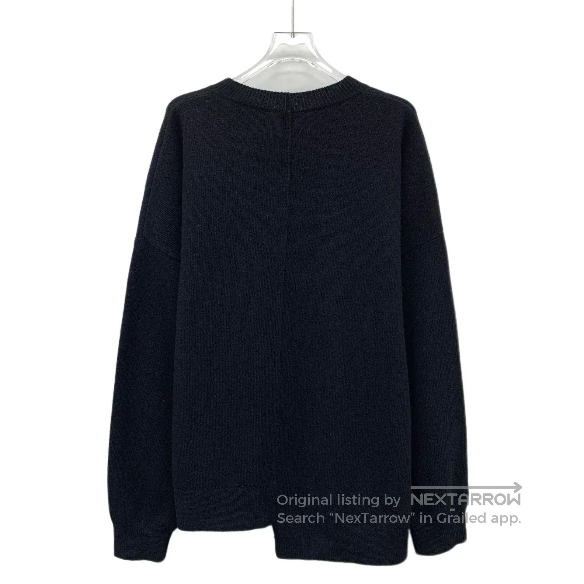 Loewe Loewe Black Irregular Hem Wool Sweater. Size M / US 6-8 / IT 42-44 - 2 Thumbnail