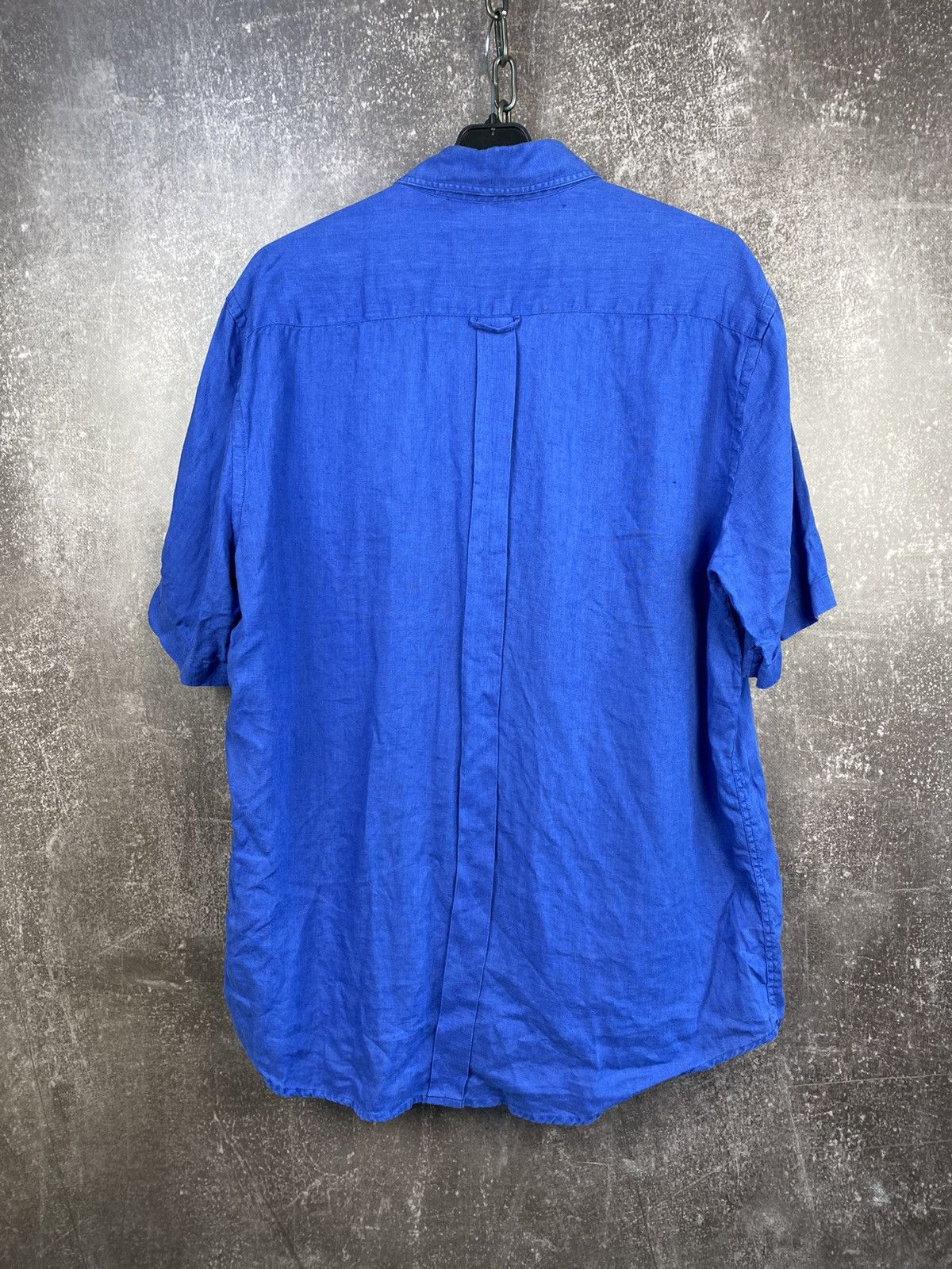 Designer × Vilebrequin Vilebrequin Linen Button Up Shirt Mens XL Hot Blue Size US XL / EU 56 / 4 - 2 Thumbnail