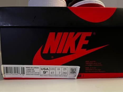 Nike Jordan 1 Satin Black Toe Size US 8 / EU 41 - 6 Thumbnail