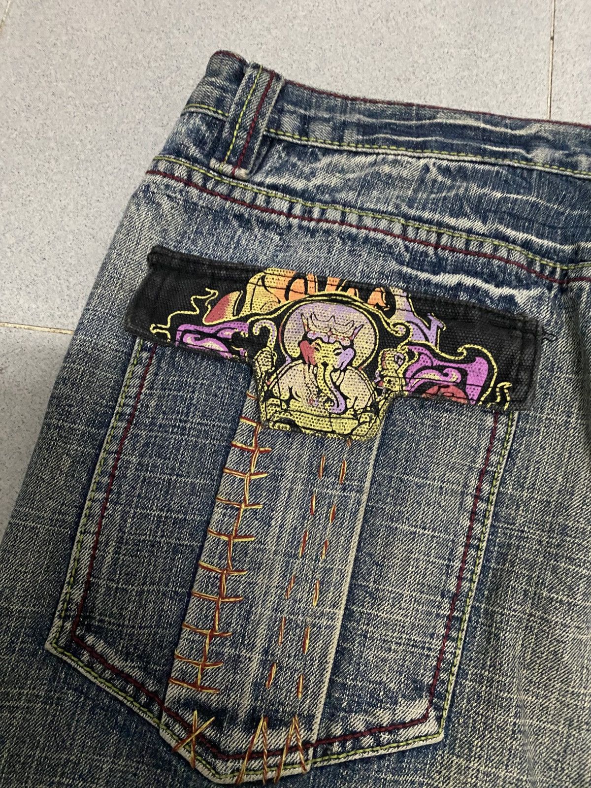 Japanese Brand × Vintage Vintage Miskeen Wideleg Denim Jeans Size US 38 / EU 54 - 6 Thumbnail