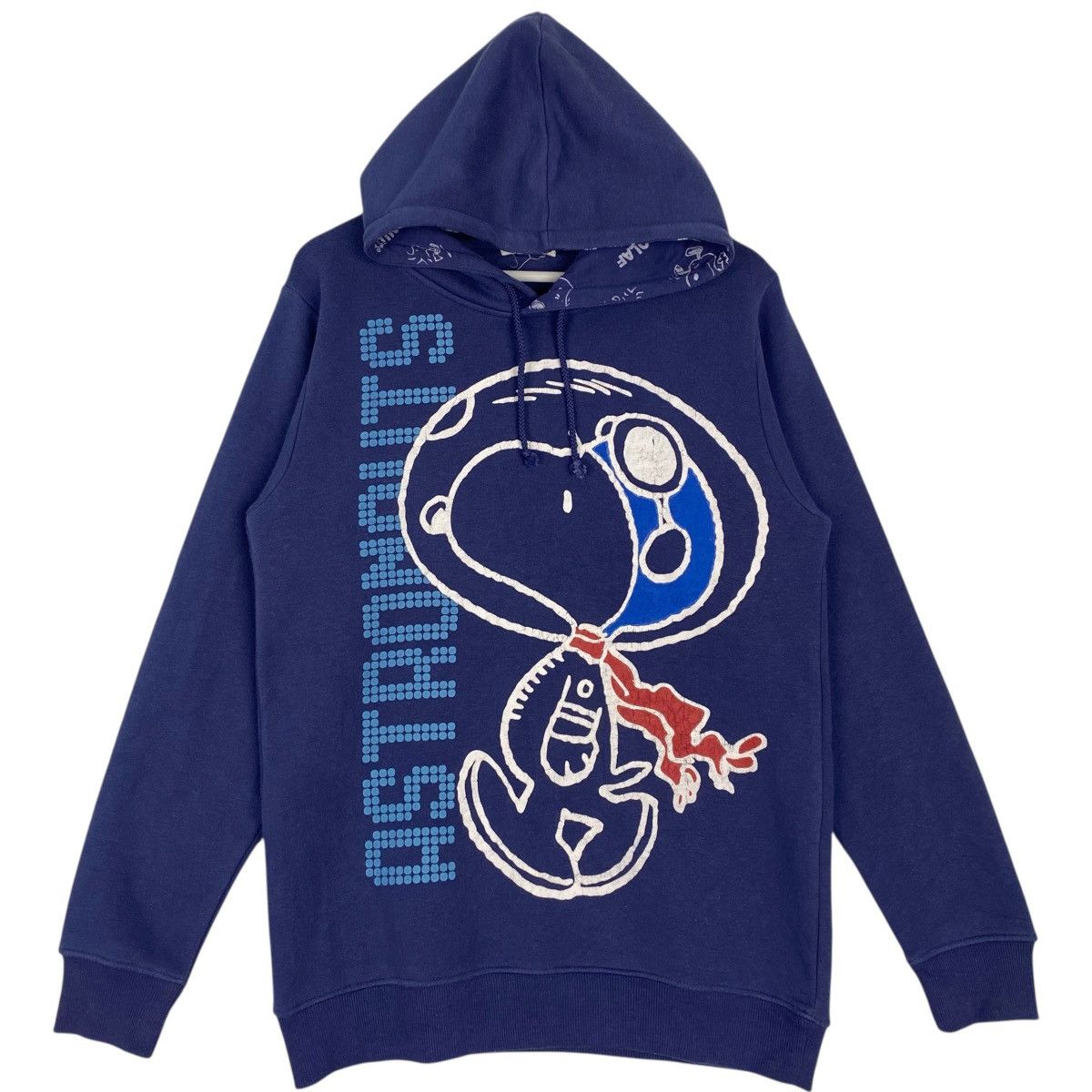 Other Vintage Peanuts Snoopy Printed Hoodie Sweater Navy Blue Size US M / EU 48-50 / 2 - 1 Thumbnail