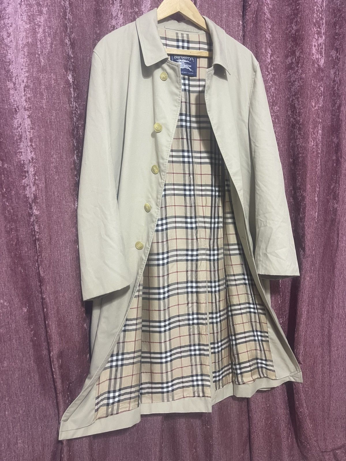 Burberry × Burberry Prorsum × Vintage VINTAGE BURBERRYS TRENCH COAT NOVA CHECK BEIGE Size US XL / EU 56 / 4 - 5 Thumbnail