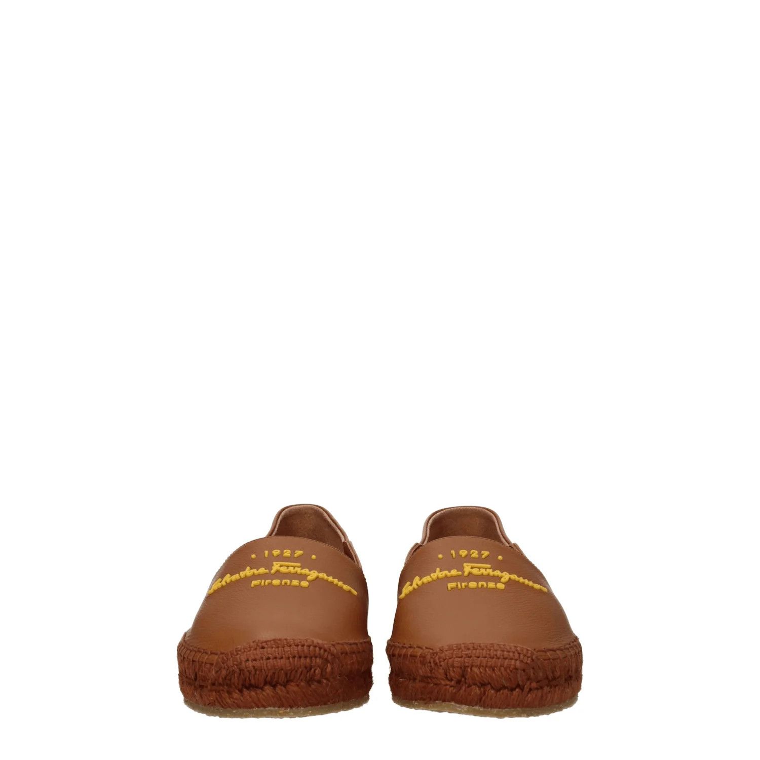 Salvatore Ferragamo ob1o1e1224 Leather Espadrilles in Brown Size US 6 / IT 36 - 3 Thumbnail