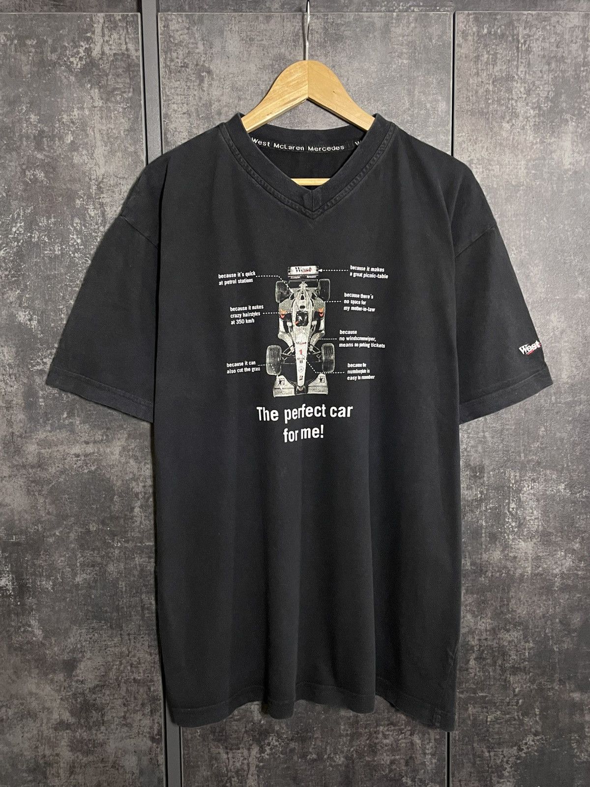 Vintage Vintage Formula 1 Mclaren Mercedes West Racing T-shirt Size US XL / EU 56 / 4 - 1 Thumbnail