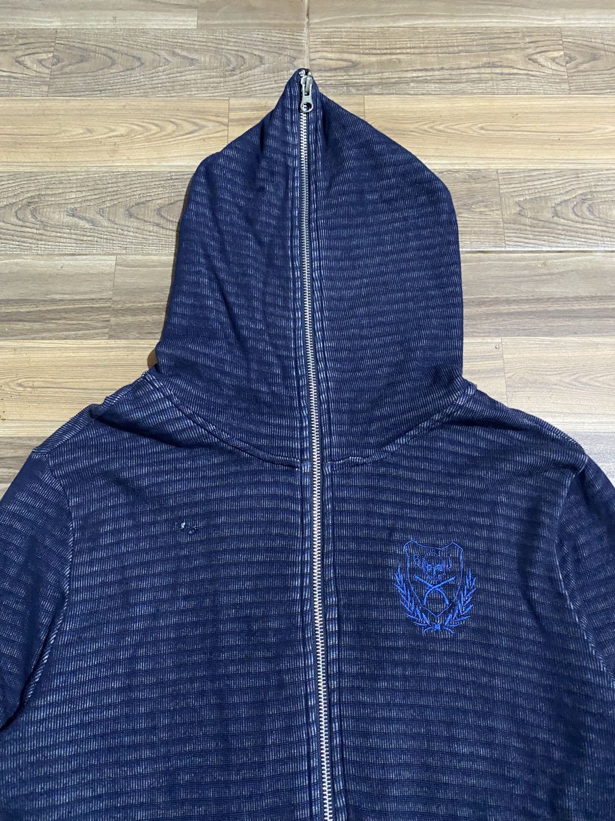 If Six Was Nine × Japanese Brand × Le Grande Bleu (L.G.B.) SKULL 5TH STREET AMERICAN BLUE JEANS FULL ZIPPER HOODIES Size US L / EU 52-54 / 3 - 2 Thumbnail