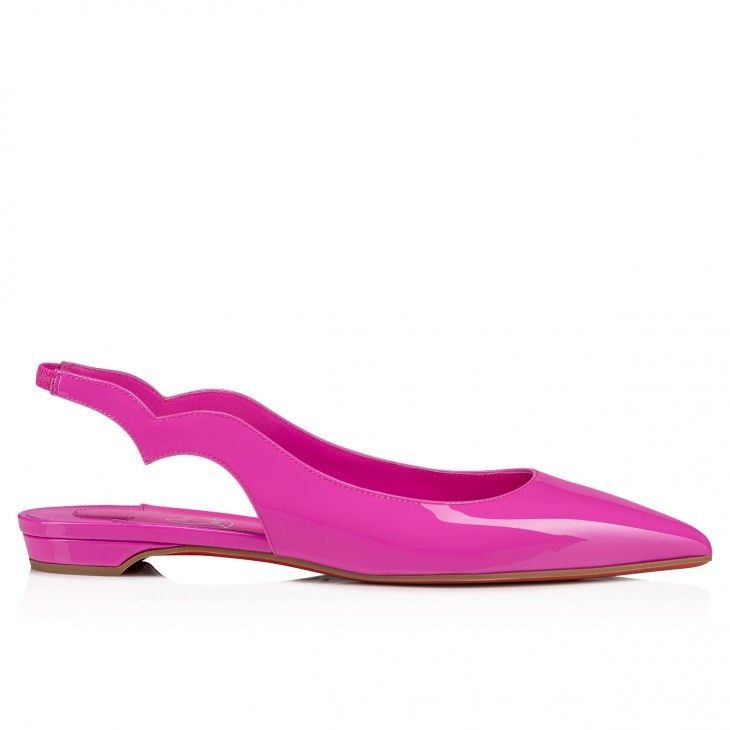 Christian Louboutin o1s1wg111224 Hot Chickita Sling Flat in Pink Size US 7.5 / IT 37.5 - 2 Thumbnail
