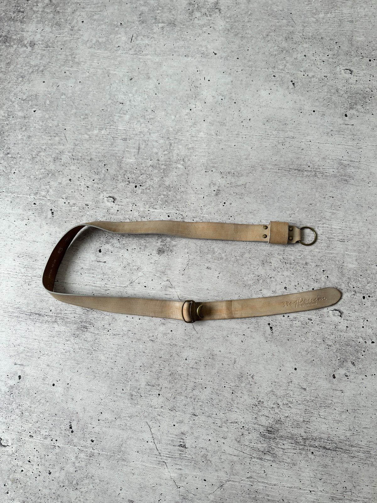 G-Star G-Star RAW 3301 Leather Belt Natural Color with Brass Buckle Size ONE SIZE - 2 Thumbnail