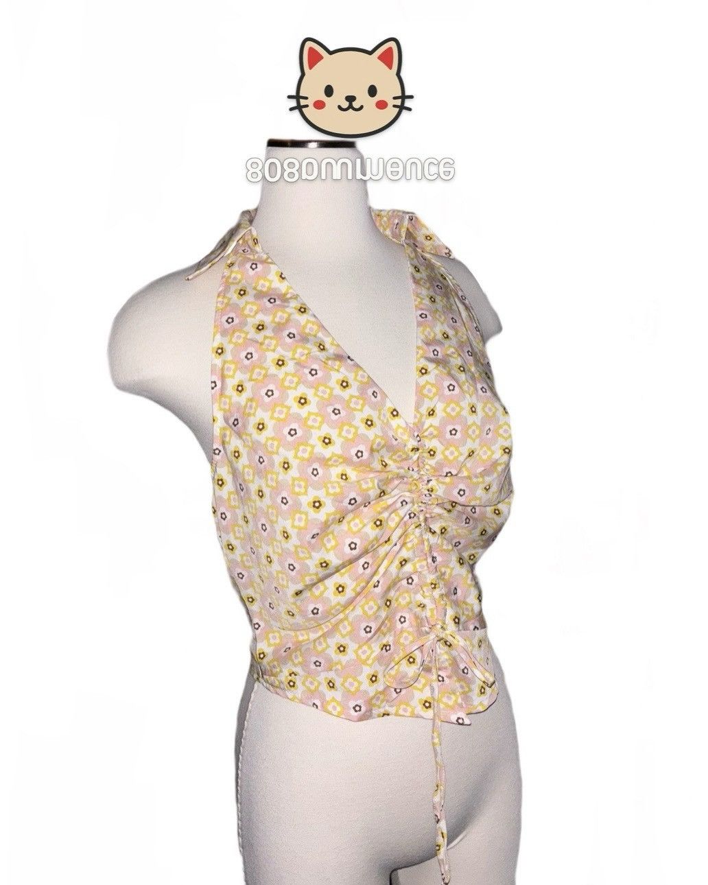 Other Floral Halter Top by Milk & Honey Western 70s Style Cowgirl Size L / US 10 / IT 46 - 1 Thumbnail