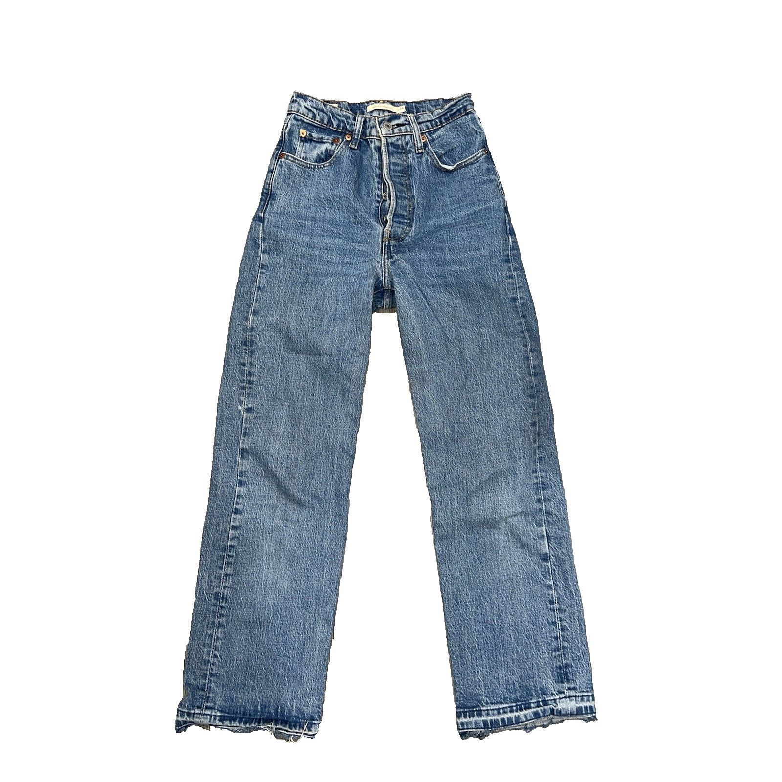 Levi's LEVI’S RIBCAGE FULL LENGTH - Dark Wash Size 24 A003138 Size 32" / US 10 / IT 46 - 2 Thumbnail
