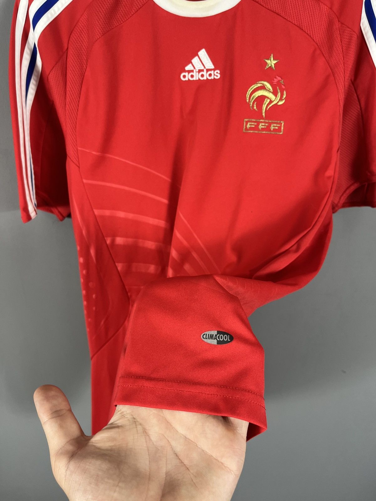 Adidas FRANCE 2008 2009 AWAY SHIRT FOOTBALL SOCCER JERSEY Size US M / EU 48-50 / 2 - 5 Thumbnail