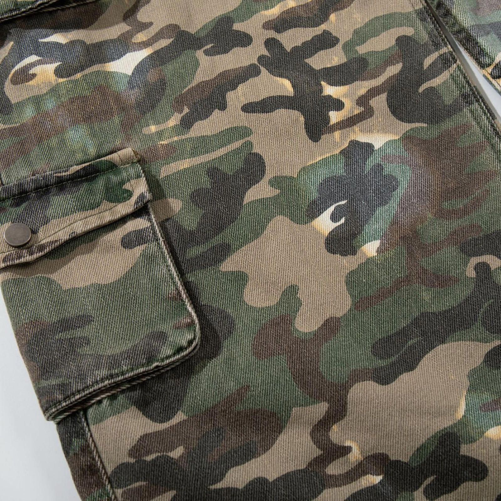 Other Camo Patchwork Casual Pants Wide-Leg Trousers Size US 32 / EU 48 - 3 Thumbnail