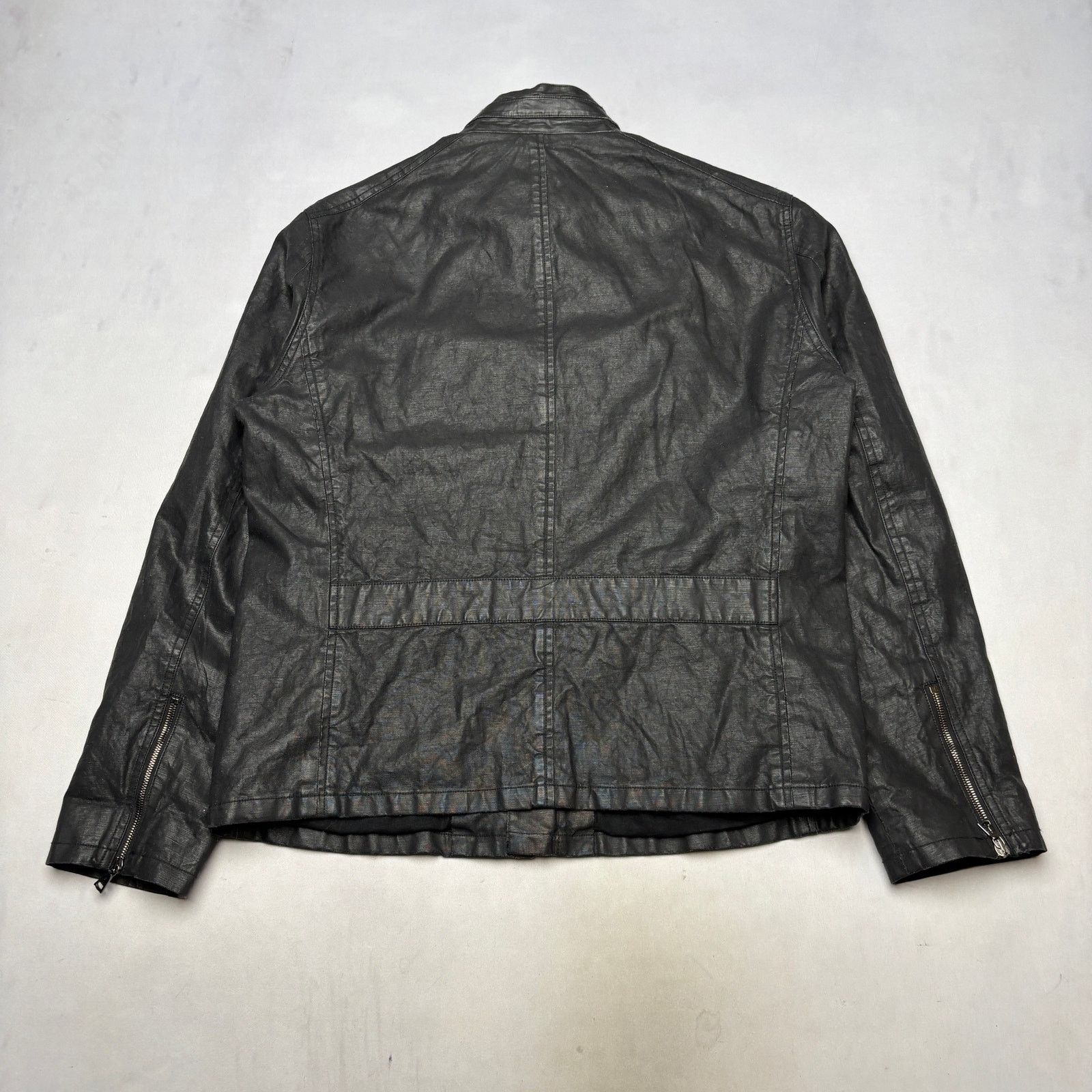 John Varvatos John Varvatos Coated Moto Jacket Men's 54 Quiet Luxury Size US L / EU 52-54 / 3 - 3 Thumbnail